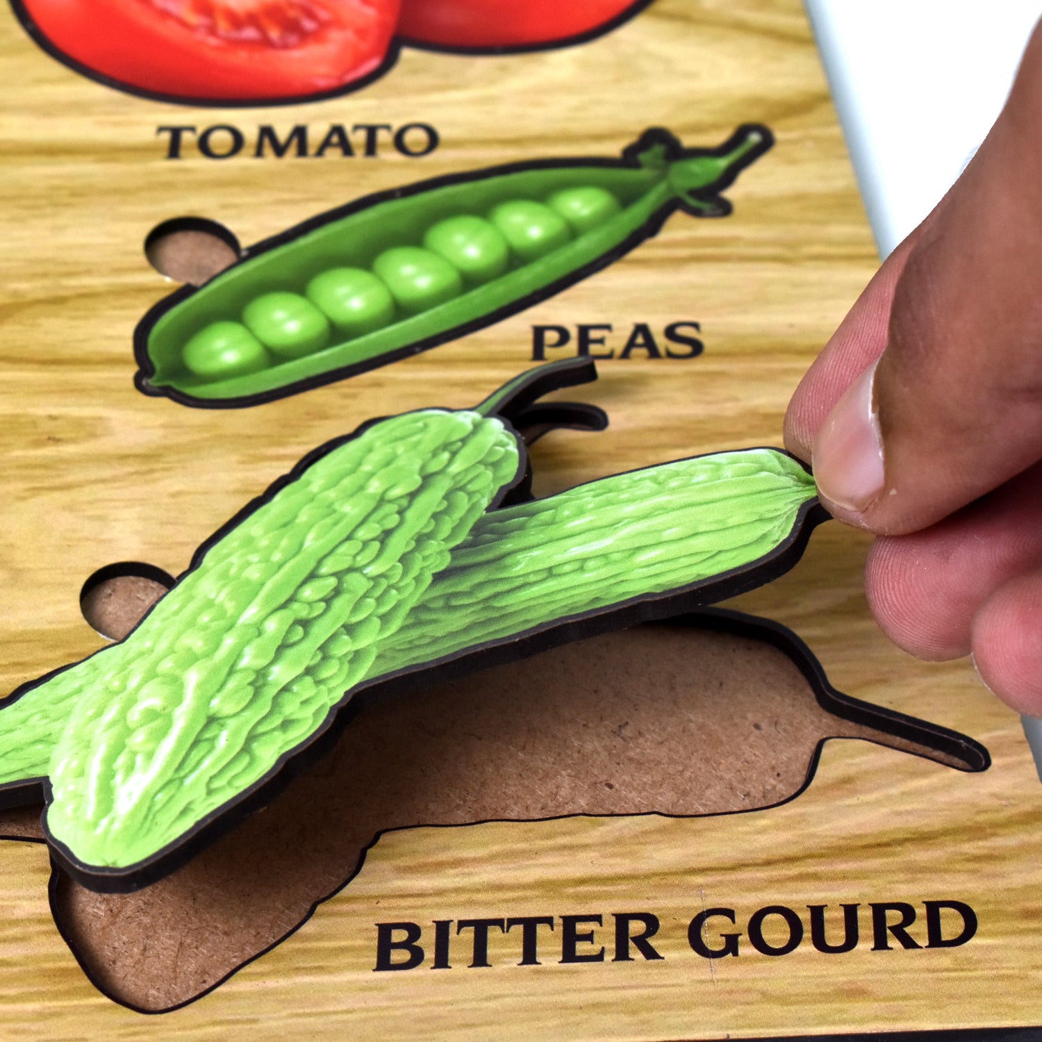 Wooden Vegetable Puzzle Learning Educational Board (1 Set / 28×20 Cm) - Shivani Jaswal Wooden Vegetable Puzzle Learning Educational Board (1 Set / 28×20 Cm)