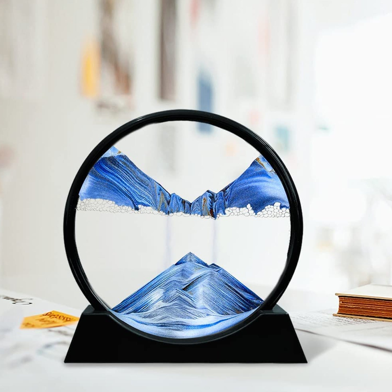 3D Moving Sand Art – Liquid Motion Deep Sea Sandscape with Round Glass Frame (1 Pc) - Shivani Jaswal 3D Moving Sand Art – Liquid Motion Deep Sea Sandscape with Round Glass Frame (1 Pc)