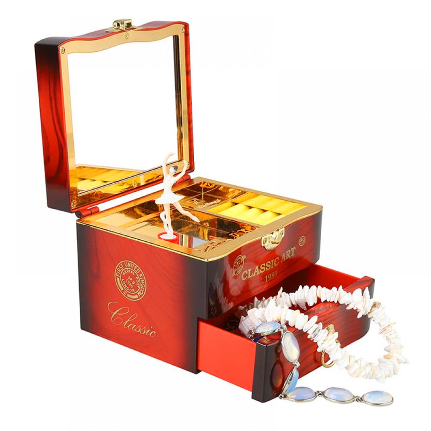Dancer Ballerina Piano Music Box Hand Crank Music Plastic Box Gift (1 Pc) - Shivani Jaswal Dancer Ballerina Piano Music Box Hand Crank Music Plastic Box Gift (1 Pc)