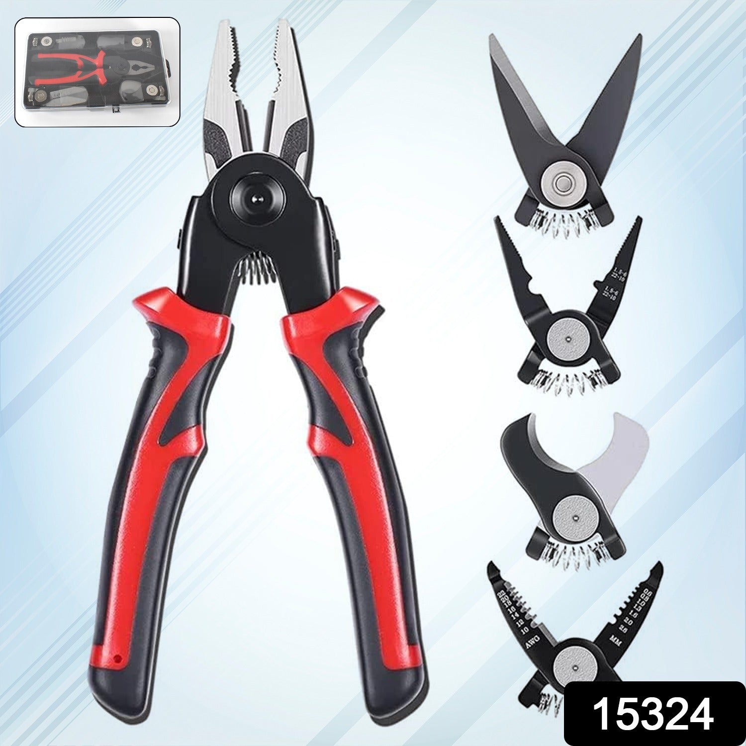 5 in 1 Wire Stripper Pliers Set, Soft Grip, Anti-Slip, Alloy Steel, Cutting, Gripping, Stripping - Shivani Jaswal 5 in 1 Wire Stripper Pliers Set, Soft Grip, Anti-Slip, Alloy Steel, Cutting, Gripping, Stripping