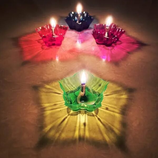 Reflection Diya Combo Plastic Candle Cup with Multi Shape (12 Pcs Set)