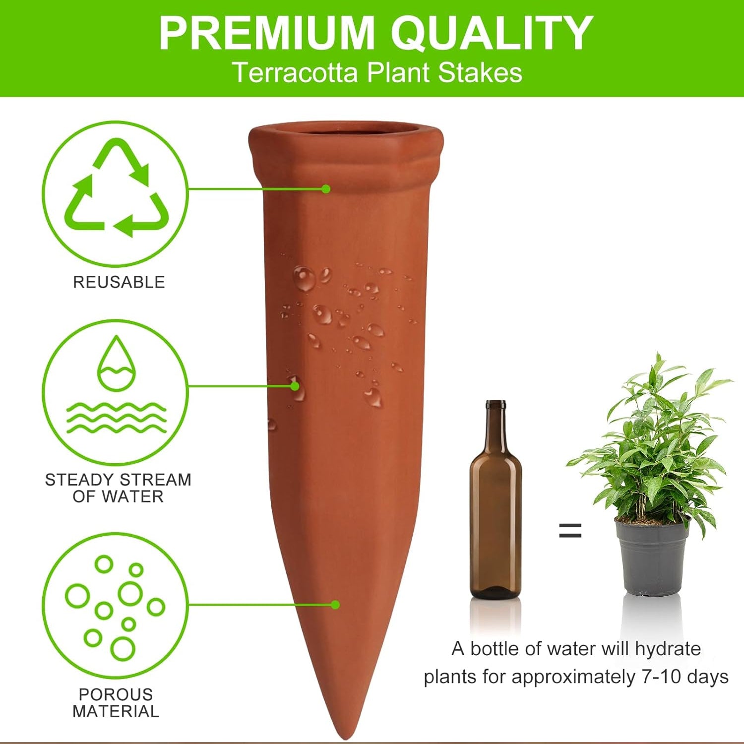 Self Plant Watering Spikes (4 Pcs Set) - Shivani Jaswal Self Plant Watering Spikes (4 Pcs Set)