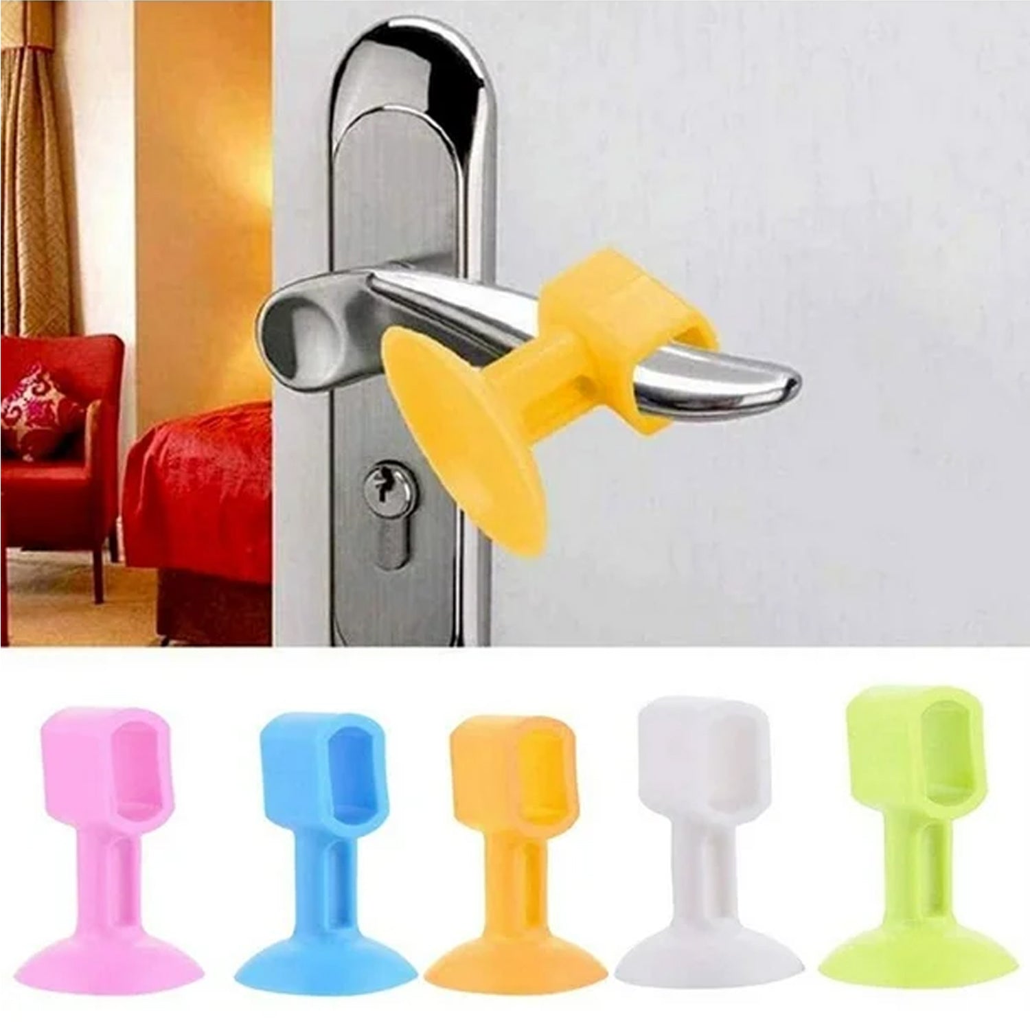 Self-Sucking Silicone Door Stopper (5 Pcs Set) - Shivani Jaswal Self-Sucking Silicone Door Stopper (5 Pcs Set)