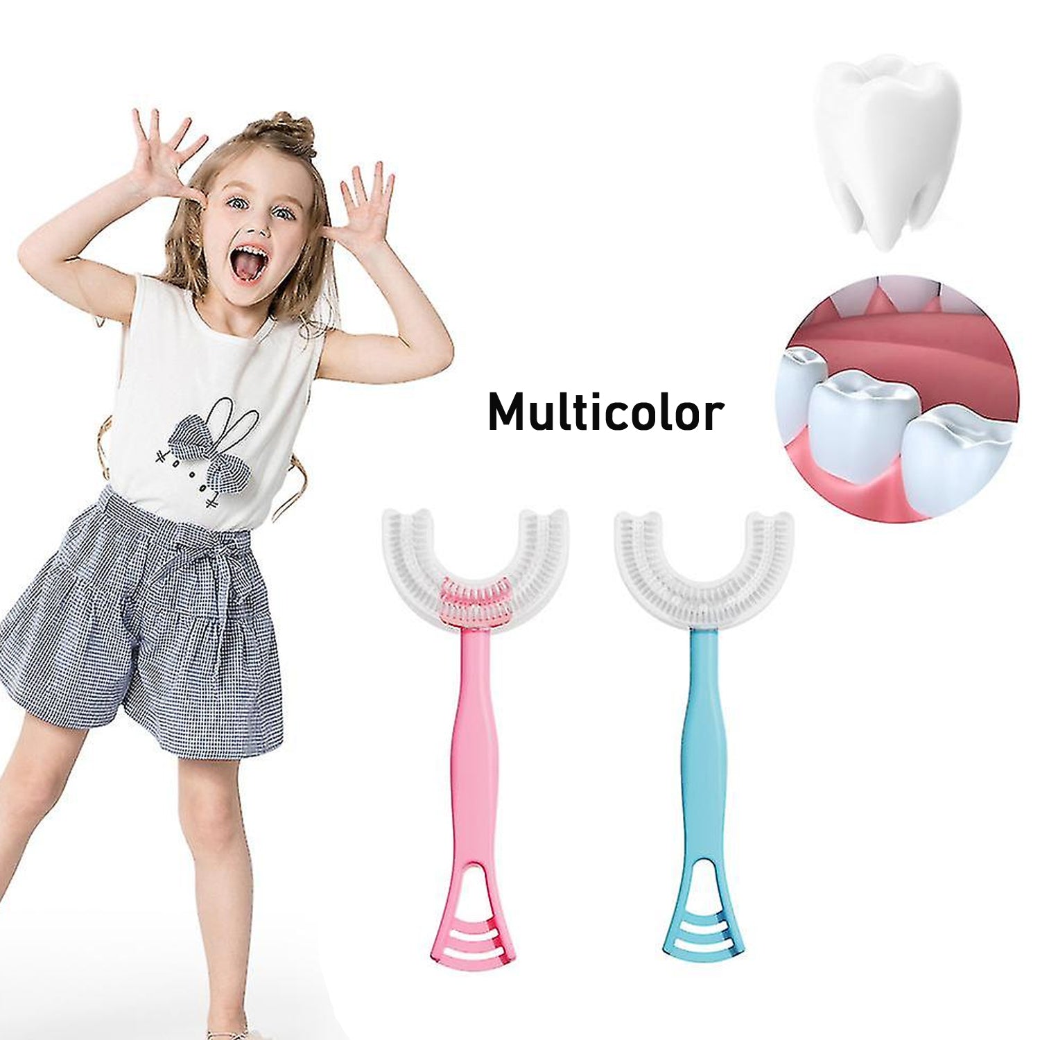 2 In1 U-Shape Silicone Manual Toothbrush & Tongue Scraper Cleaner Brush (1 Pc) - Shivani Jaswal 2 In1 U-Shape Silicone Manual Toothbrush & Tongue Scraper Cleaner Brush (1 Pc)