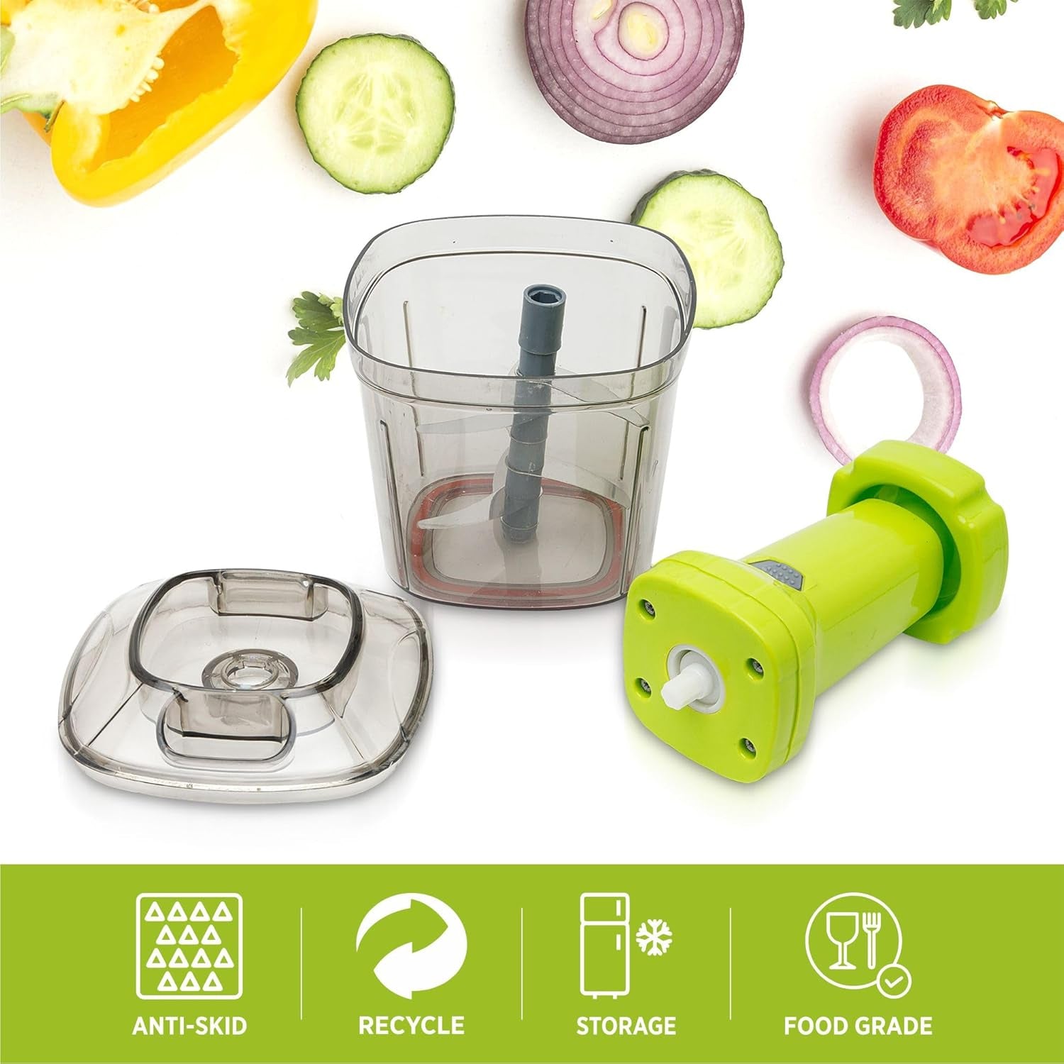 2in1 Press Vegetable Choppers for Kitchen (1100 ML) - Shivani Jaswal 2in1 Press Vegetable Choppers for Kitchen (1100 ML)
