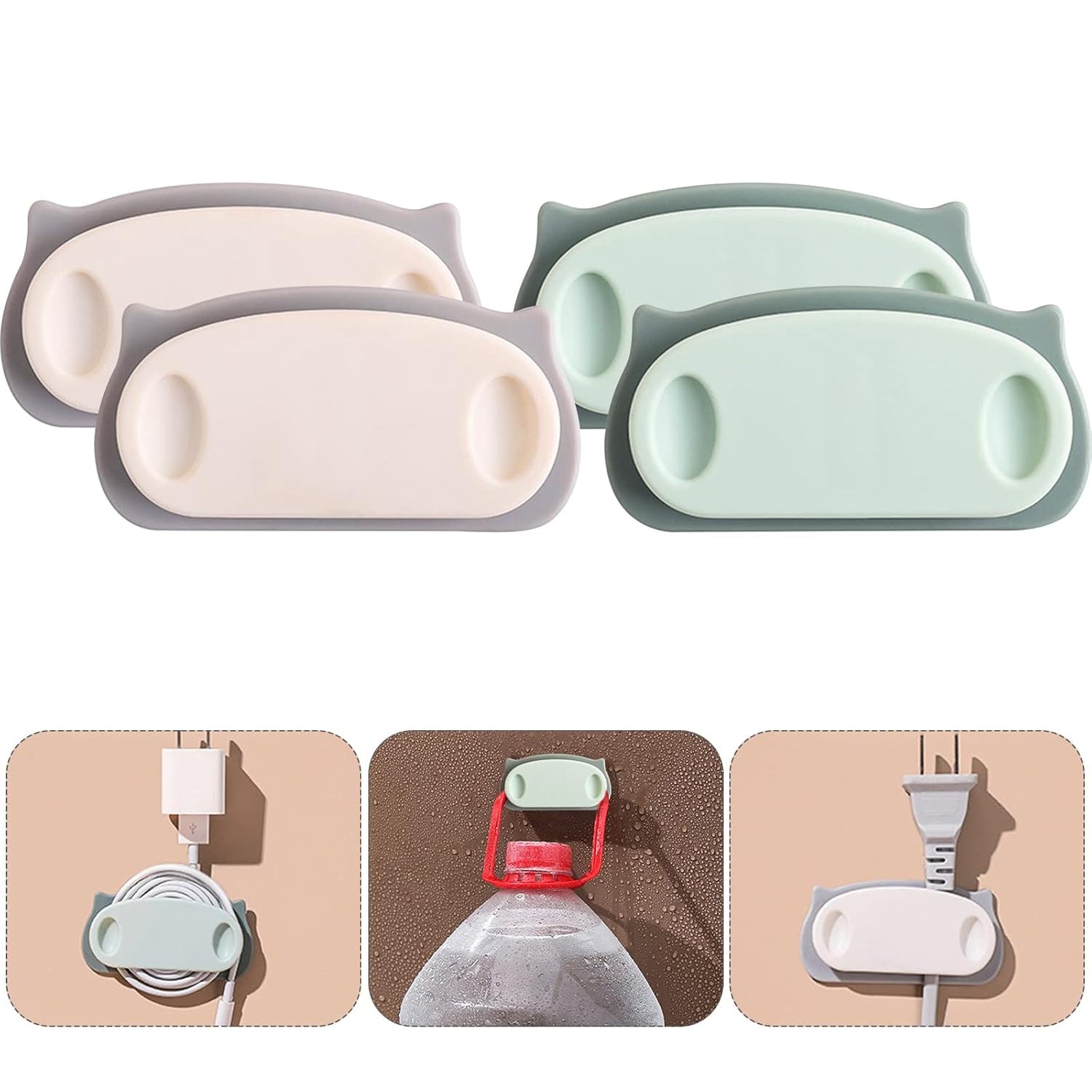 Pig Plug Wire Organizer Cable Holder Clips with Self-Adhesive Pad (4 Pcs Set) - Shivani Jaswal Pig Plug Wire Organizer Cable Holder Clips with Self-Adhesive Pad (4 Pcs Set)