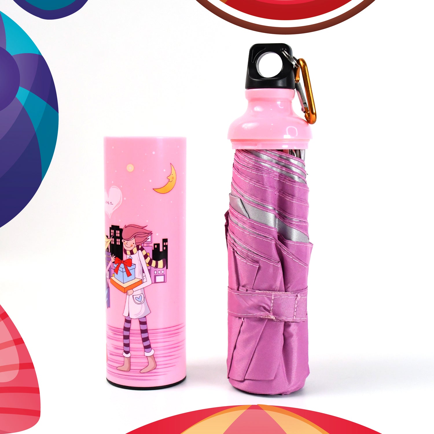 4 Fold Foldable Bottle Summer Umbrella for On-the-Go (1 Pc / Mix Color) - Shivani Jaswal 4 Fold Foldable Bottle Summer Umbrella for On-the-Go (1 Pc / Mix Color)