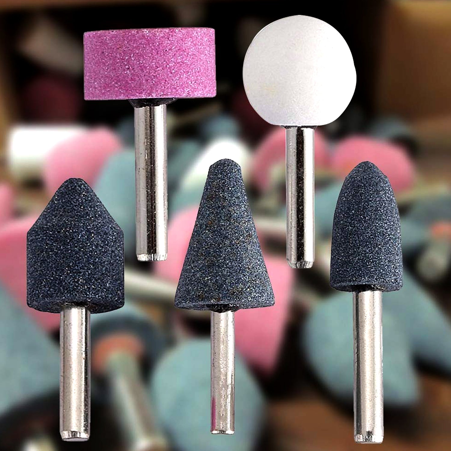 Abrasive Mounted Stone Grinding Wheel Head Grinding Burr Wheel Rotary Tools Set 5 Pcs - Shivani Jaswal Abrasive Mounted Stone Grinding Wheel Head Grinding Burr Wheel Rotary Tools Set 5 Pcs