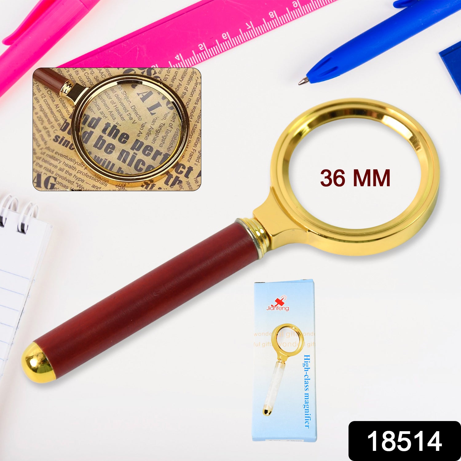 Magnifying Glass Handheld Magnifier (36 MM / 1 Pc) - Shivani Jaswal Magnifying Glass Handheld Magnifier (36 MM / 1 Pc)