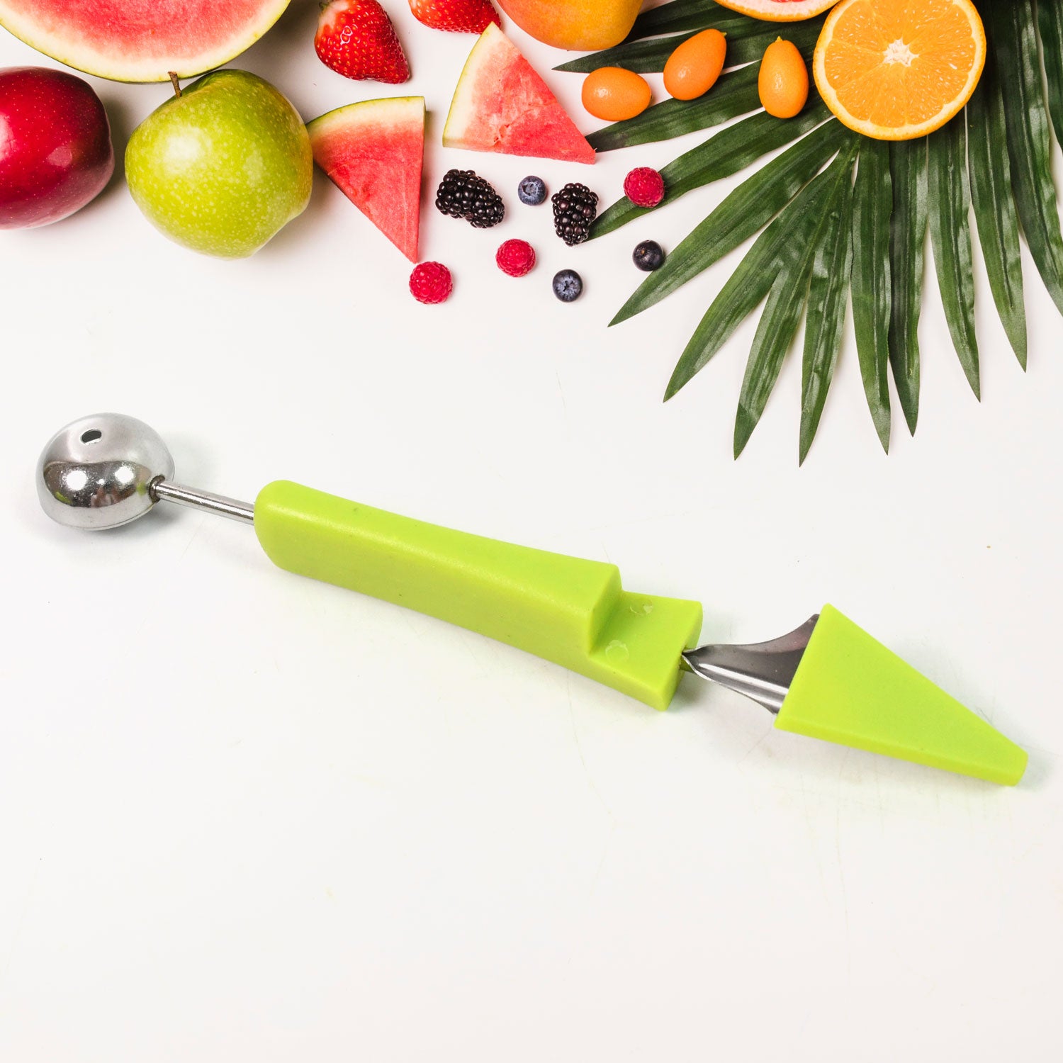 Professional 3 in 1 Stainless Steel Watermelon Cutter Fruit Carving Tools Set (1 Set) - Shivani Jaswal Professional 3 in 1 Stainless Steel Watermelon Cutter Fruit Carving Tools Set (1 Set)