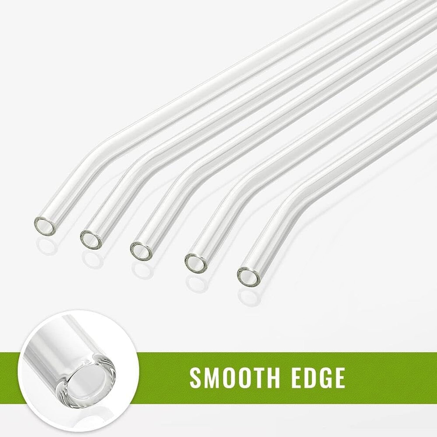 Reusable Glass Straws Clear Glass Drinking Straw 5Pc - Shivani Jaswal Reusable Glass Straws Clear Glass Drinking Straw 5Pc