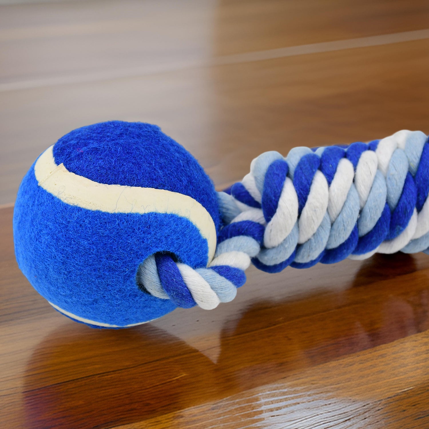 Durable Cotton Rope Dog Toy Two-Way Ball Design (1 Pc) - Shivani Jaswal Durable Cotton Rope Dog Toy Two-Way Ball Design (1 Pc)