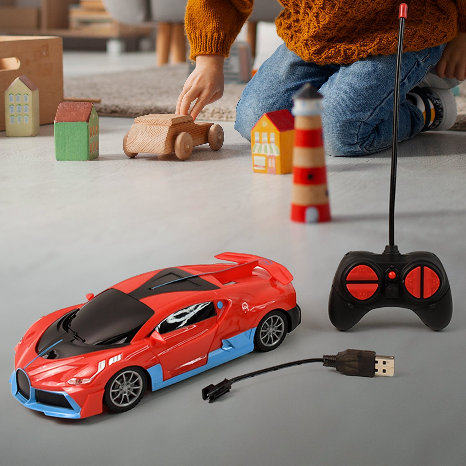 Electroplay High-Speed RC Sports Car with Spray Exhaust Effect (1 Set) - Shivani Jaswal Electroplay High-Speed RC Sports Car with Spray Exhaust Effect (1 Set)