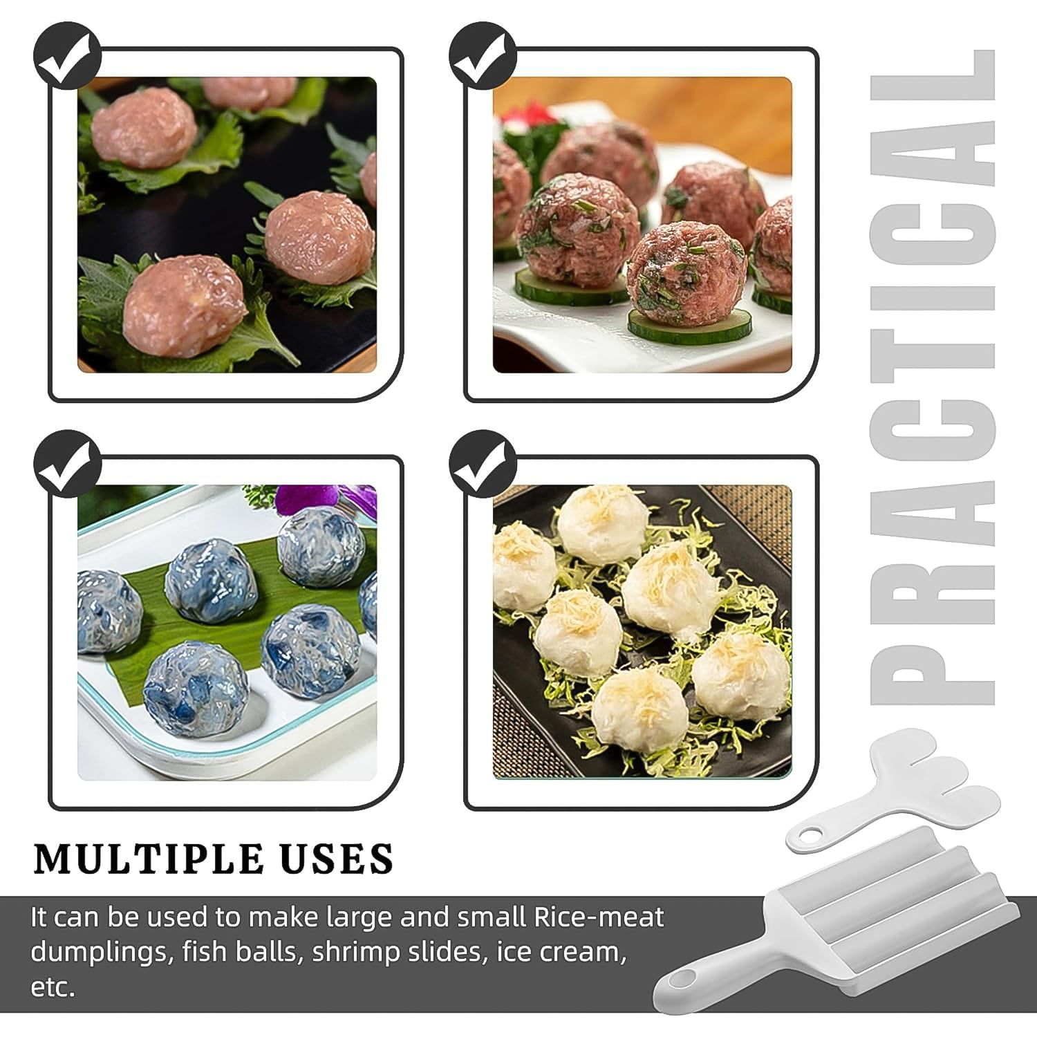 Gujia & Meatball Maker Set Easily Shape Meatballs Maker (1Pc) - Shivani Jaswal Gujia & Meatball Maker Set Easily Shape Meatballs Maker (1Pc)
