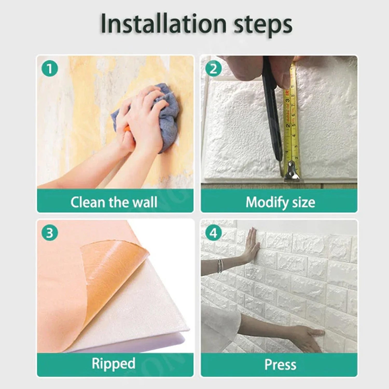 3D Adhesive wallpaper (60×30 Cm / 1 pc) - Shivani Jaswal 3D Adhesive wallpaper (60×30 Cm / 1 pc)