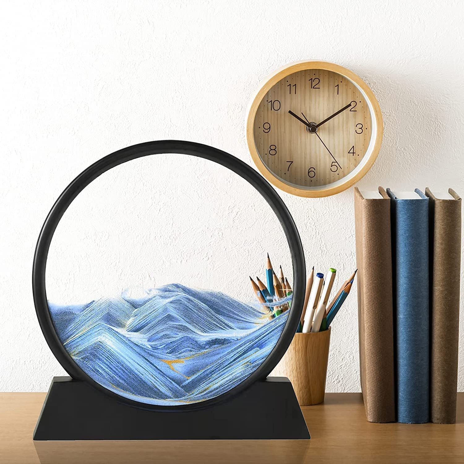 3D Moving Sand Art – Liquid Motion Deep Sea Sandscape with Round Glass Frame (1 Pc) - Shivani Jaswal 3D Moving Sand Art – Liquid Motion Deep Sea Sandscape with Round Glass Frame (1 Pc)