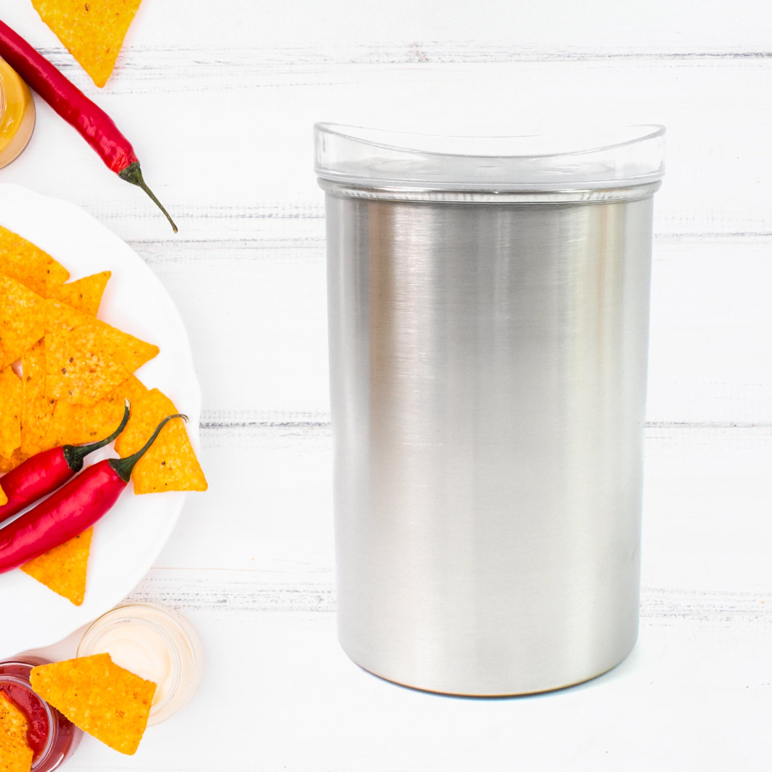 Multipurpose Stainless Steel Airtight Containers with See Through Lid (1 Pc / 1000 ML) - Shivani Jaswal Multipurpose Stainless Steel Airtight Containers with See Through Lid (1 Pc / 1000 ML)