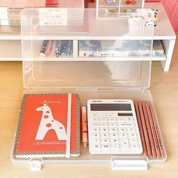 Document Holder File Organizer Box Storage Boxes Lids (1 Pc / 24Ã—17 Cm)