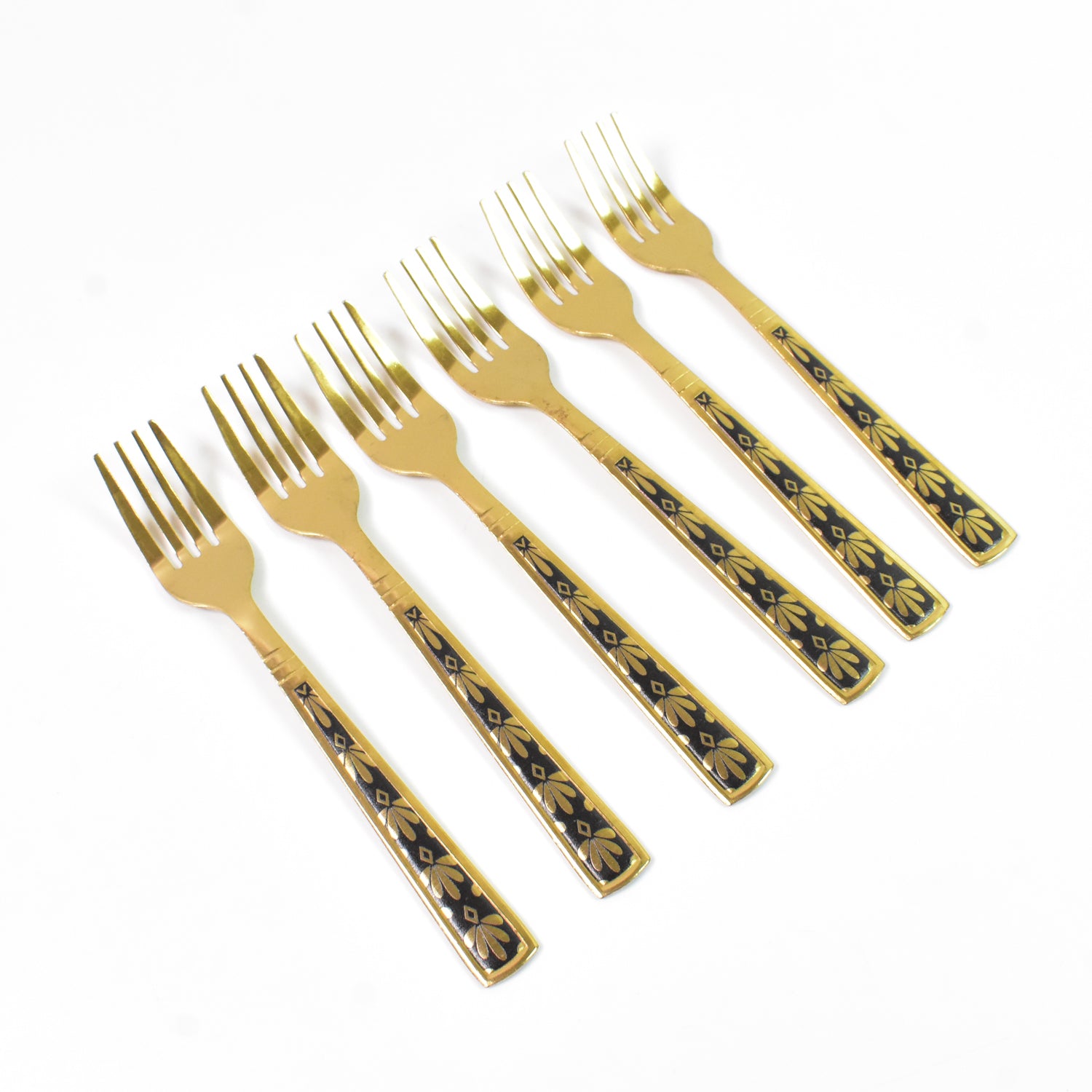 Stainless Steel Premium Fork Traditional Design Tablewar (6 Pcs Set / Golden) - Shivani Jaswal Stainless Steel Premium Fork Traditional Design Tablewar (6 Pcs Set / Golden)