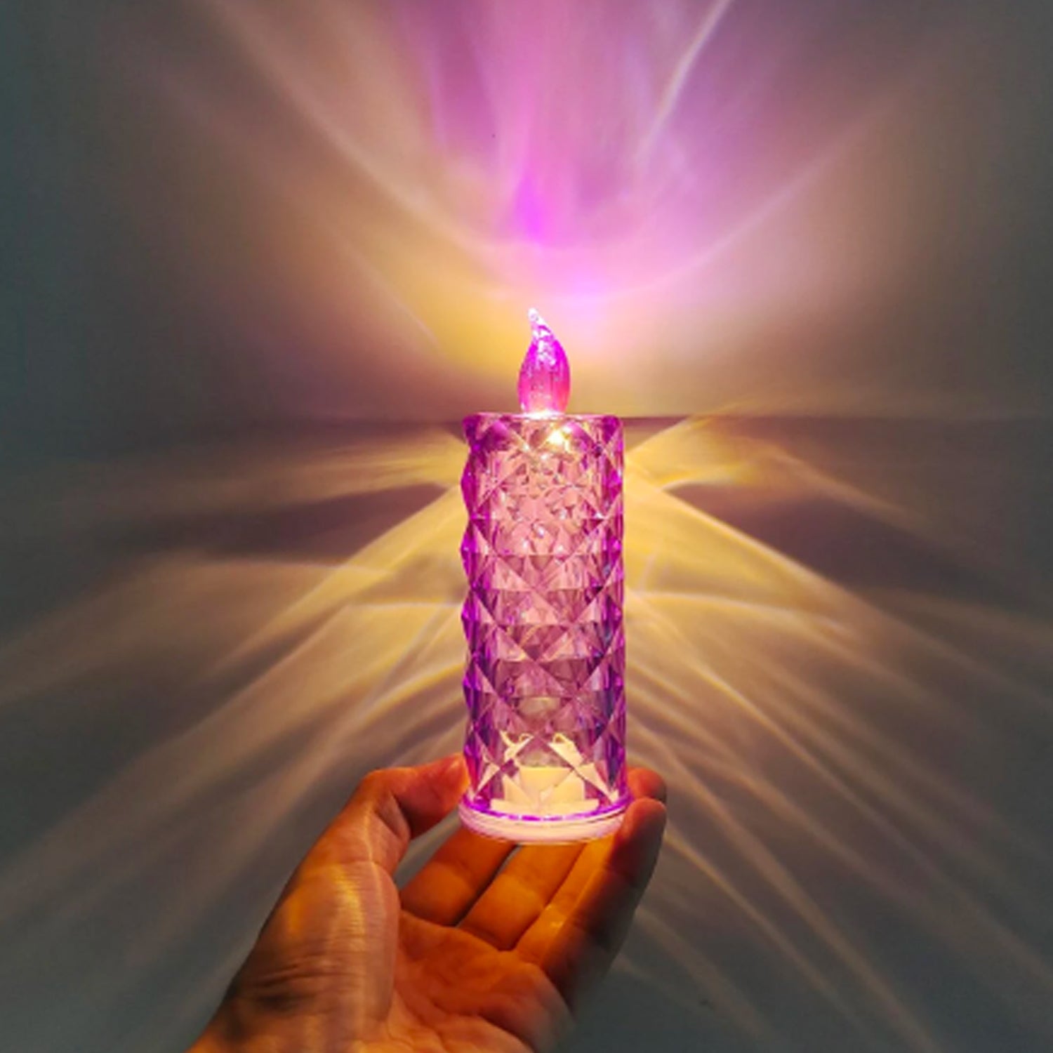 Candles for Home Decoration, Crystal Candlelight (1 Pc / Multicolor) - Shivani Jaswal Candles for Home Decoration, Crystal Candlelight (1 Pc / Multicolor)