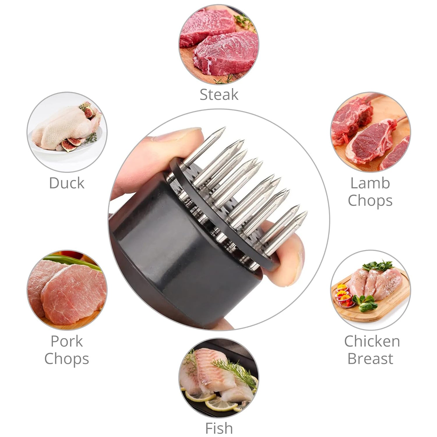 Meat Tenderizer Tool Stainless Steel Needle (1 Pc) - Shivani Jaswal Meat Tenderizer Tool Stainless Steel Needle (1 Pc)