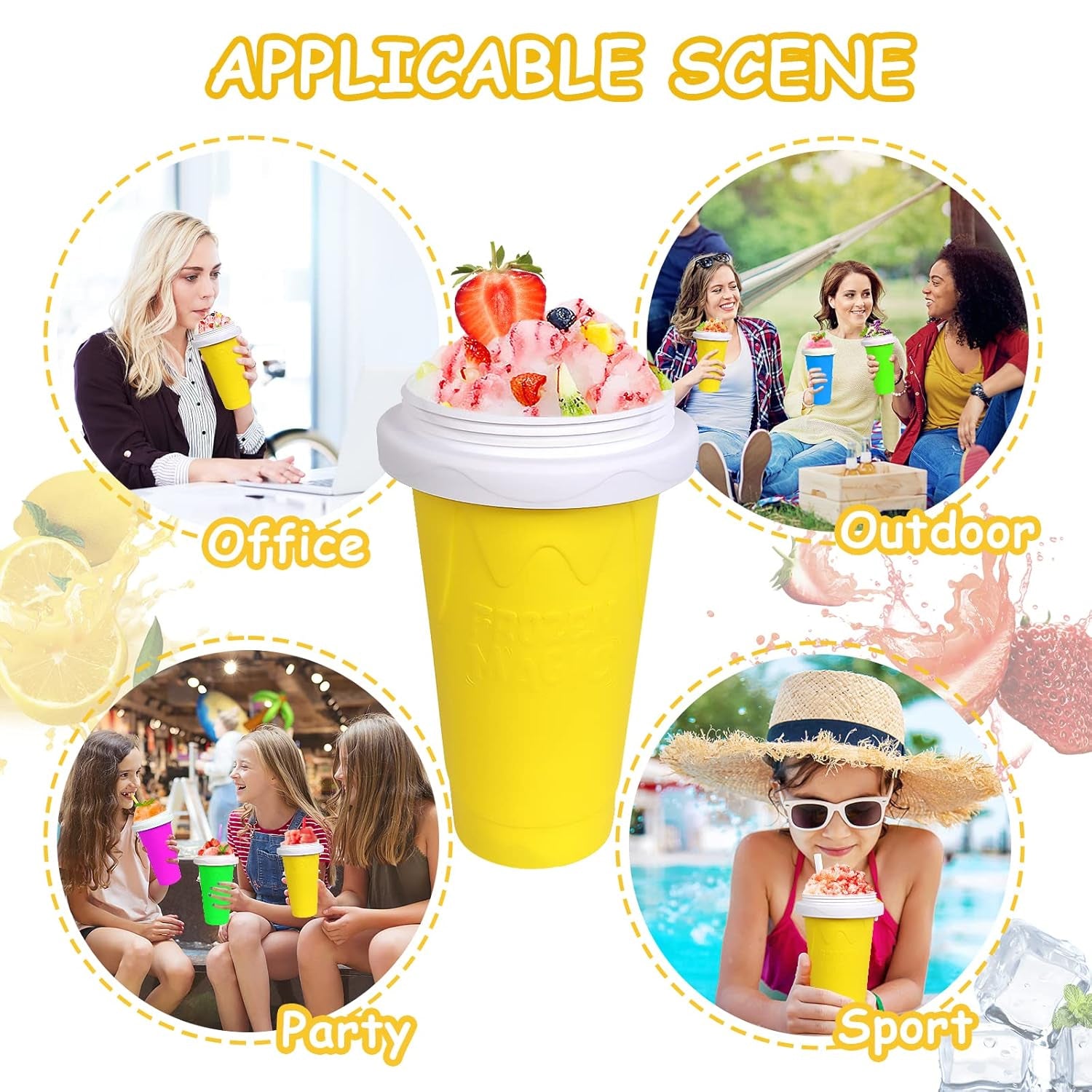 Smoothies Maker Cup, Magic Quick Frozen Smoothies Cup Cooling Cup Double Layer Squeeze Cup Slushy Maker (1 Pc) - Shivani Jaswal Smoothies Maker Cup, Magic Quick Frozen Smoothies Cup Cooling Cup Double Layer Squeeze Cup Slushy Maker (1 Pc)
