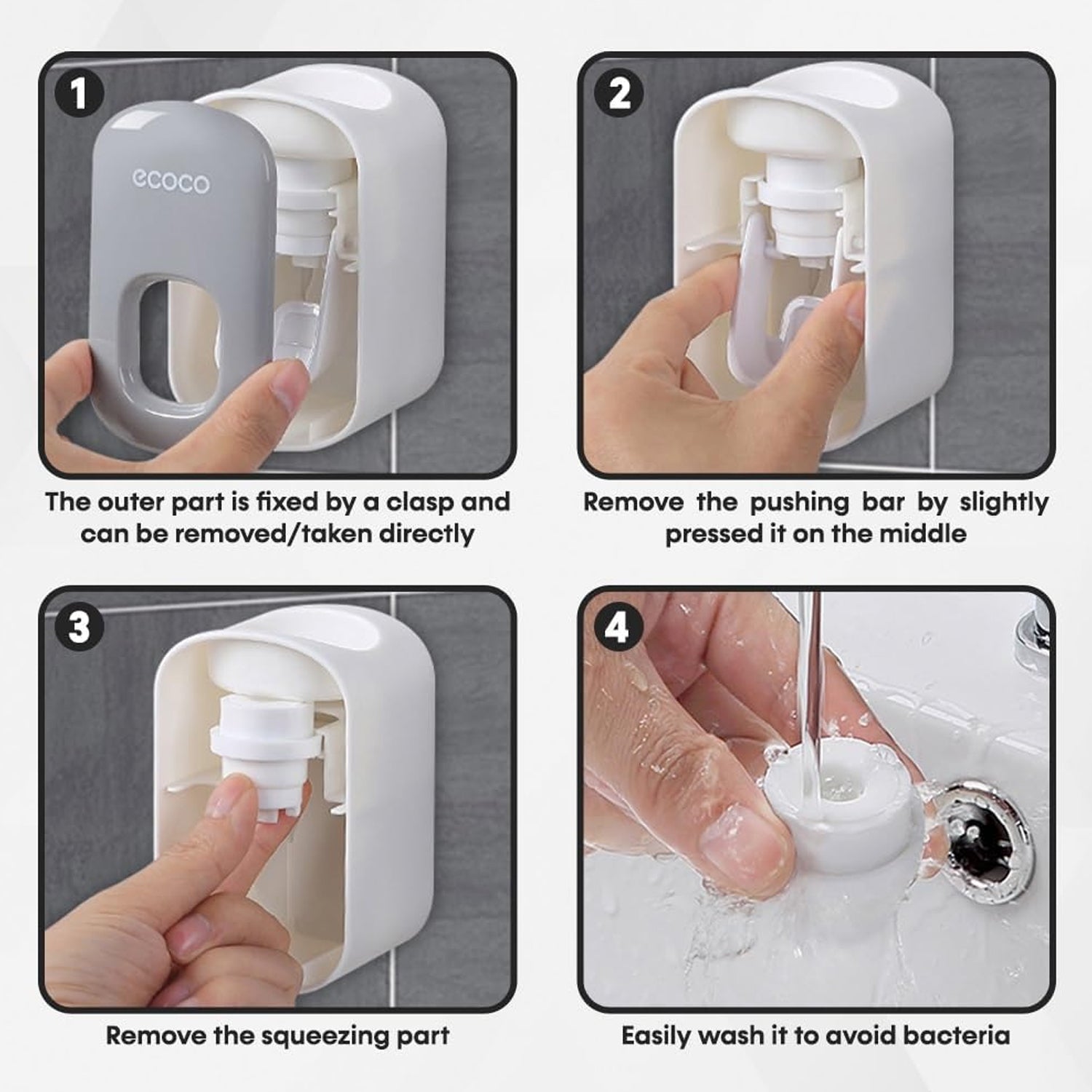 ABS Automatic Toothpaste Dispenser Space Saving for Home Bath Accessory (1 Pc) - Shivani Jaswal ABS Automatic Toothpaste Dispenser Space Saving for Home Bath Accessory (1 Pc)