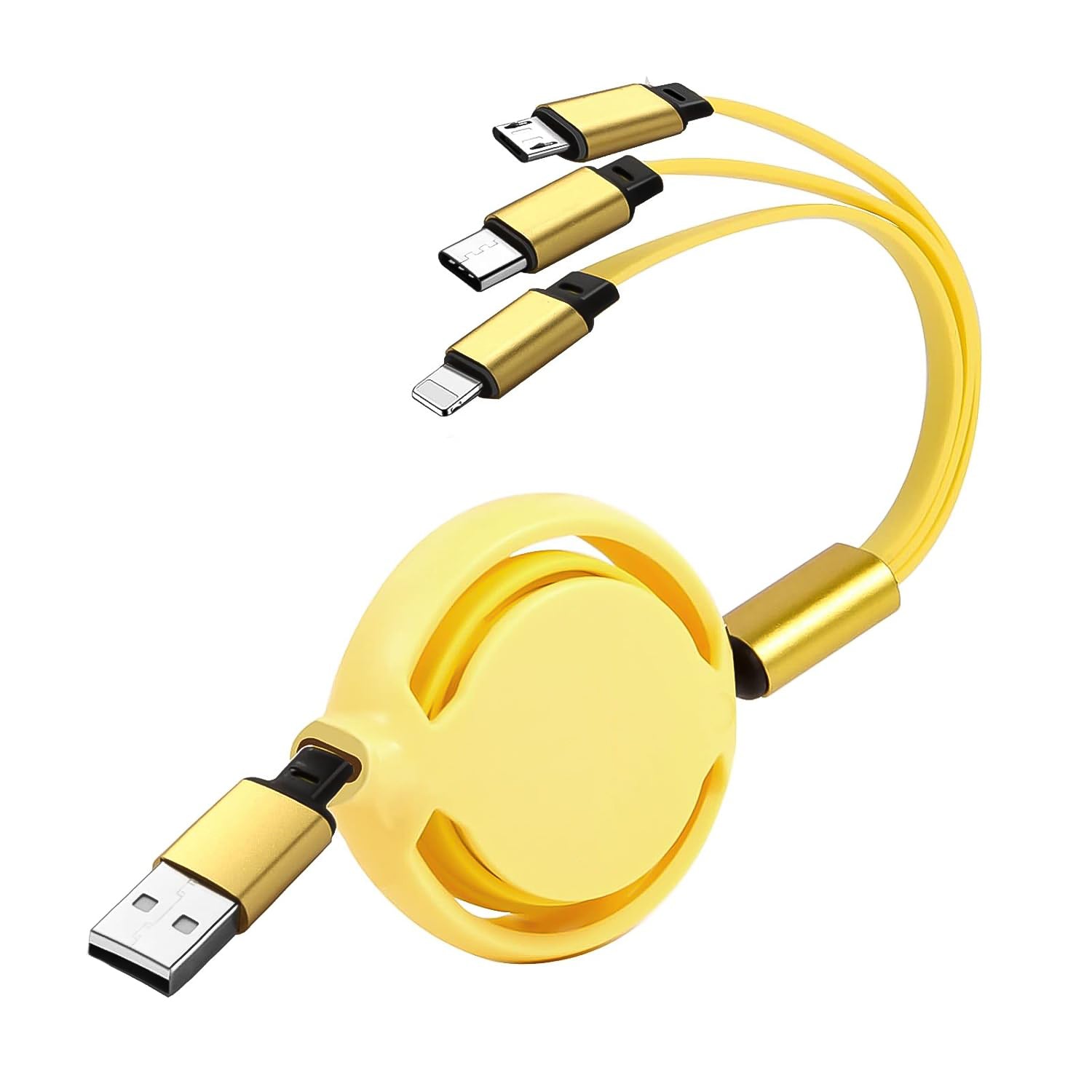 3 in 1 Retractable Charger Charging Cable (1 Pc / Mix Color) - Shivani Jaswal 3 in 1 Retractable Charger Charging Cable (1 Pc / Mix Color)