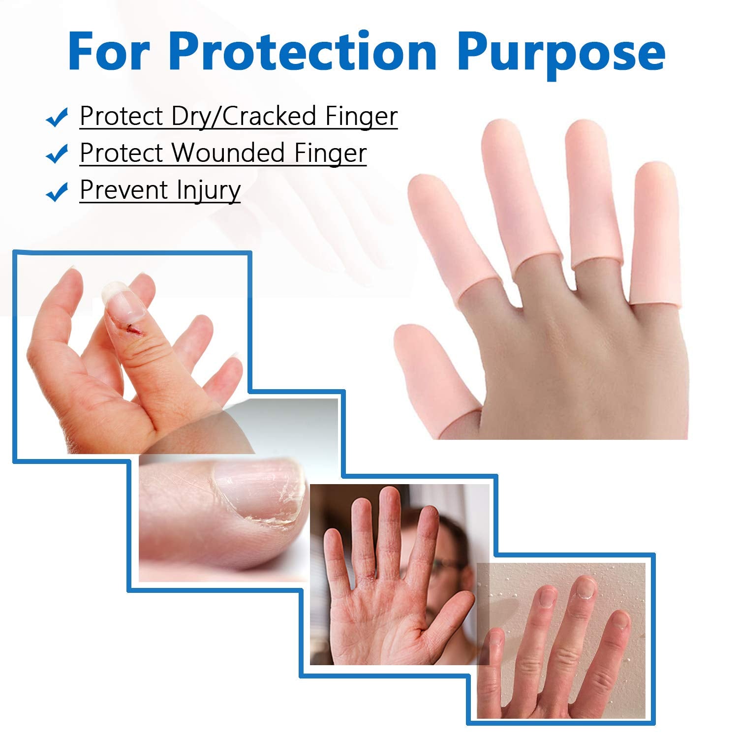 Finger Caps, Silicone Finger Protectors Sleeves (Finger Cots / 145 Pcs Set Approx) - Shivani Jaswal Finger Caps, Silicone Finger Protectors Sleeves (Finger Cots / 145 Pcs Set Approx)