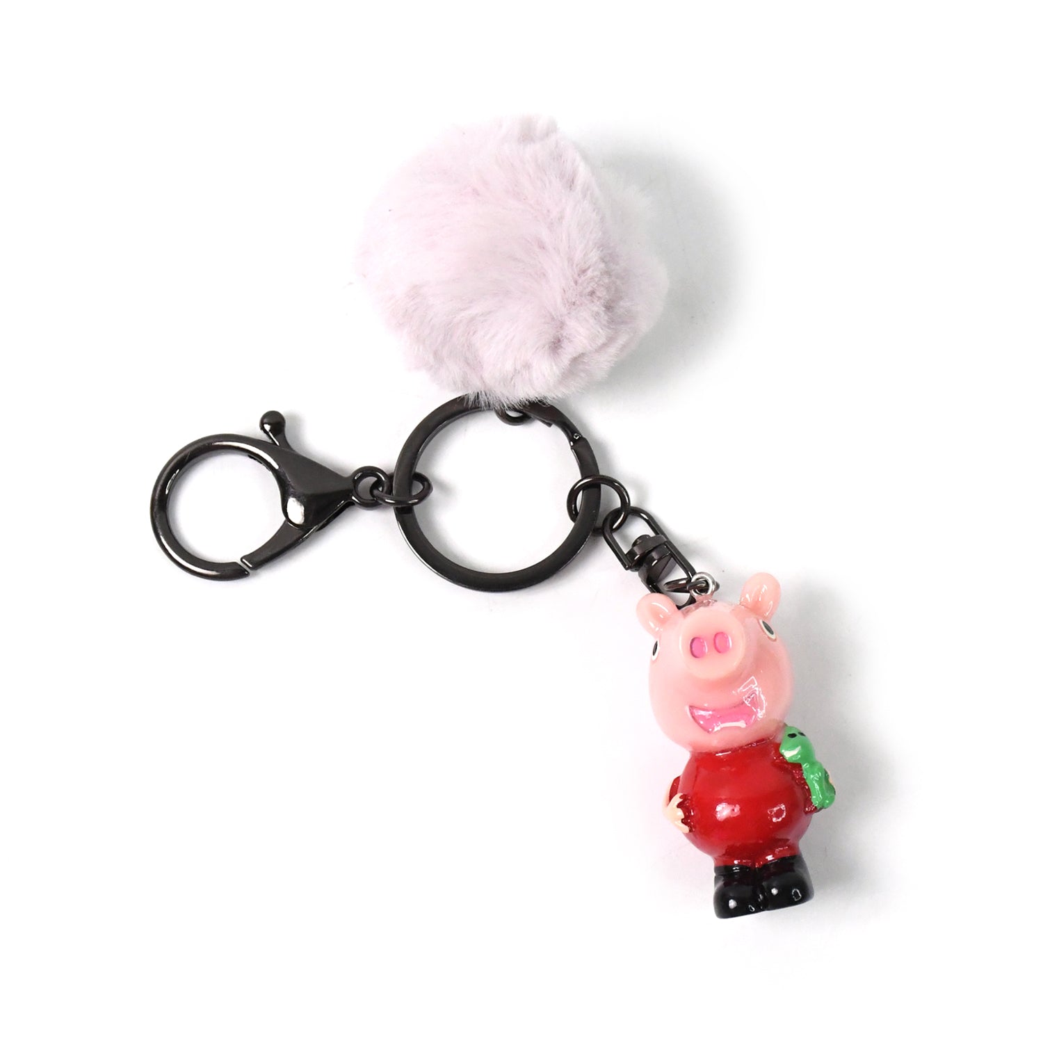 Cute Cartoon Keychain with Fluffy Pom (1 Pc / Mix Design) - Shivani Jaswal Cute Cartoon Keychain with Fluffy Pom (1 Pc / Mix Design)