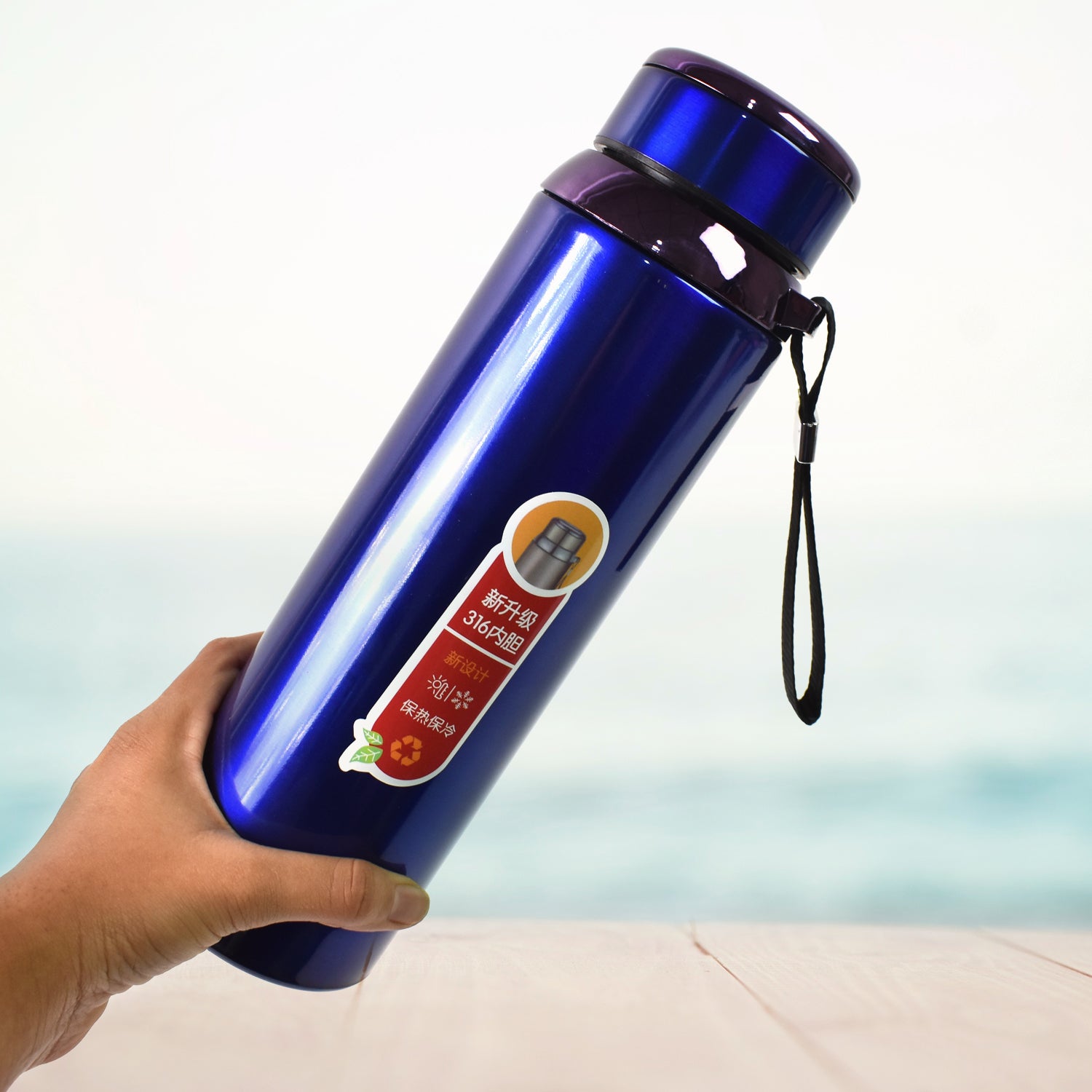 Vacuum Insulated Stainless Steel Bottle, Double walled (1000 ML) - Shivani Jaswal Vacuum Insulated Stainless Steel Bottle, Double walled (1000 ML)