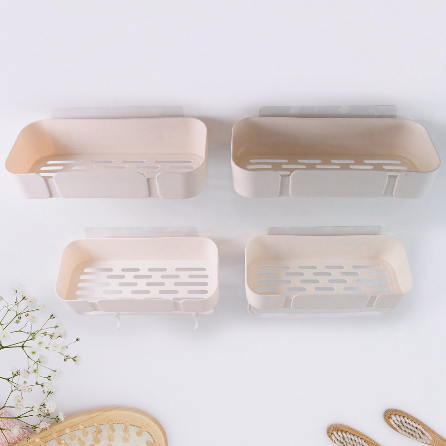 Multipurpose Kitchen Bathroom Wall Corner Shelf Rack (4 Pcs Set) - Shivani Jaswal Multipurpose Kitchen Bathroom Wall Corner Shelf Rack (4 Pcs Set)