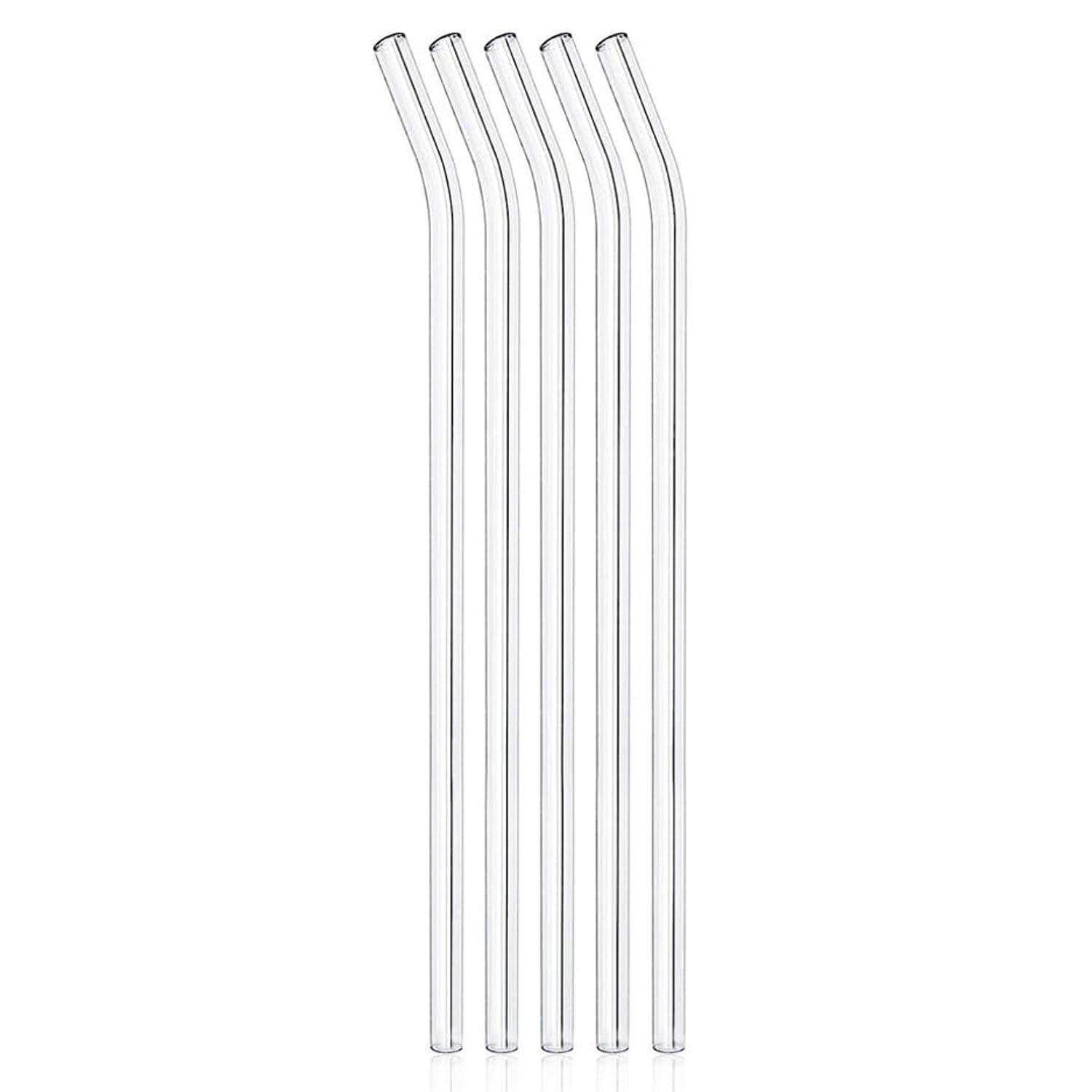 Reusable Glass Straws Clear Glass Drinking Straw 5Pc - Shivani Jaswal Reusable Glass Straws Clear Glass Drinking Straw 5Pc