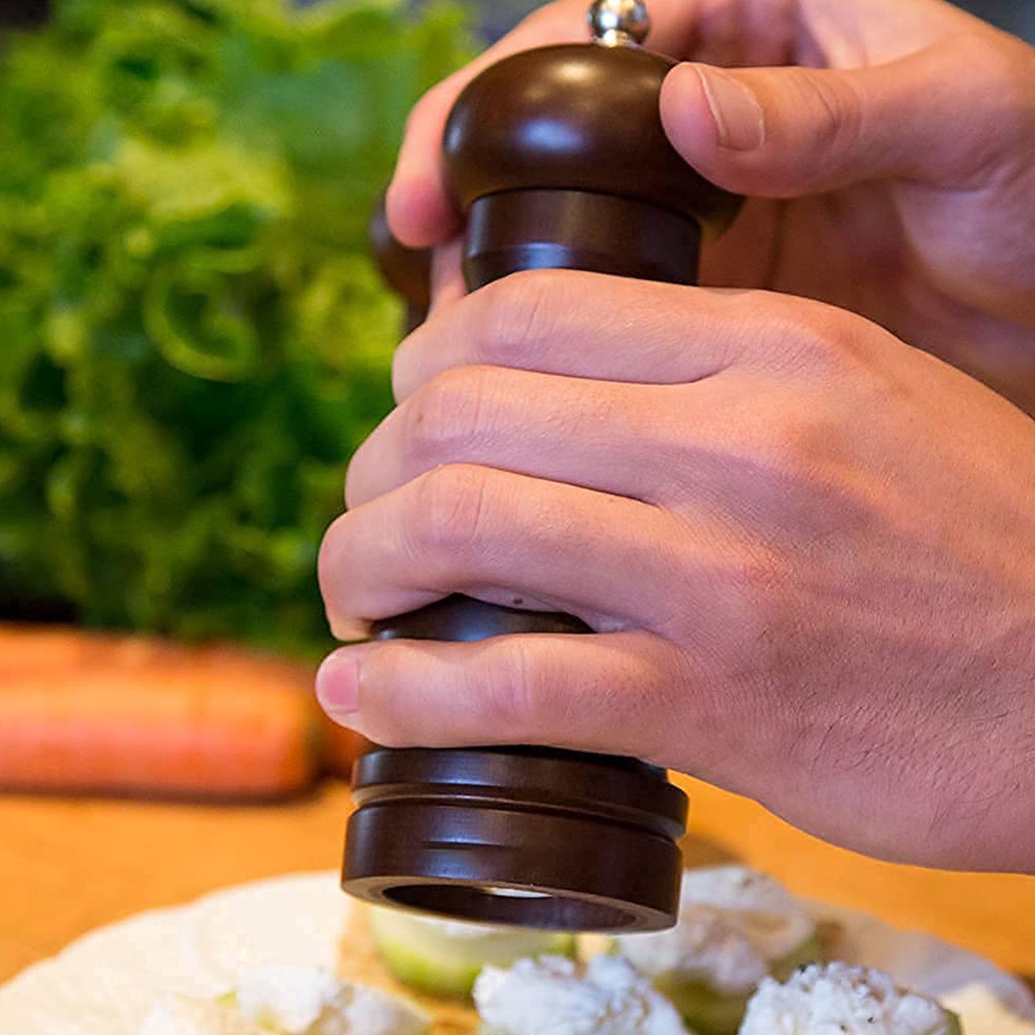 Wooden Pepper Mill 6 inch Tall - Best Pepper Grinder (1 Pc) - Shivani Jaswal Wooden Pepper Mill 6 inch Tall - Best Pepper Grinder (1 Pc)