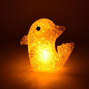 Dolphin Shape Crystal LED Night Light Lamp â€“ Cute Glowing Animal Decorative Light (1 Pc)