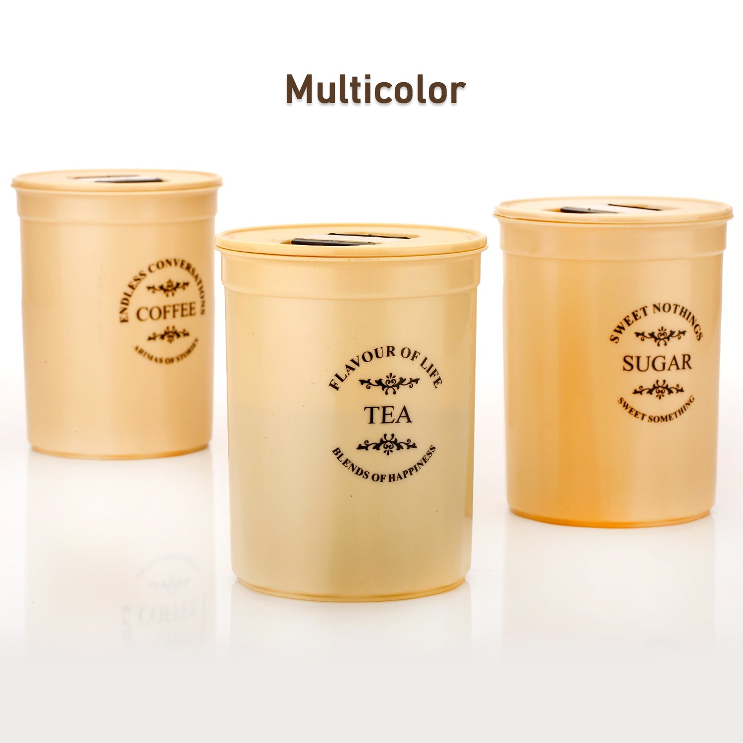 Airtight Containers – For Tea, Coffee, Sugar & More (3 Pcs Set) - Shivani Jaswal Airtight Containers – For Tea, Coffee, Sugar & More (3 Pcs Set)