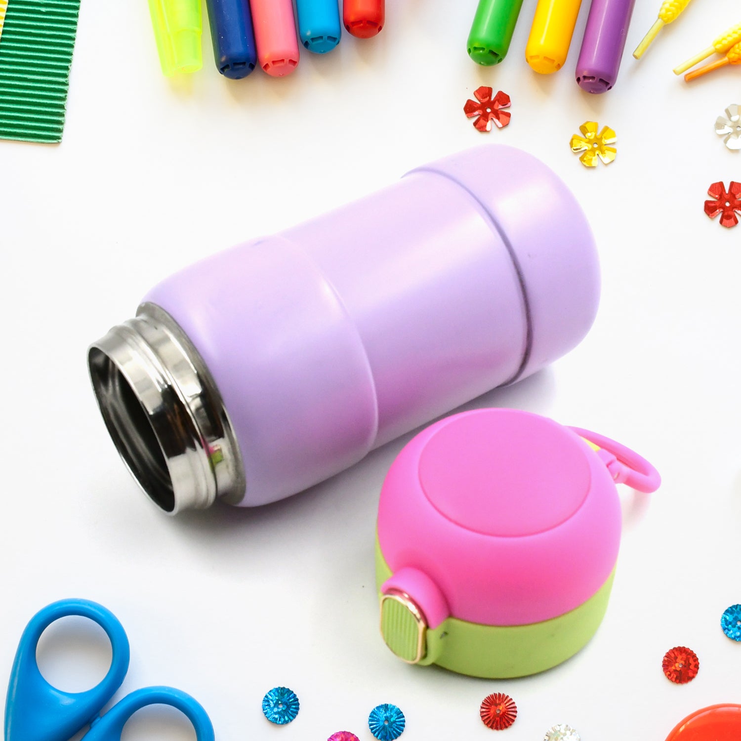 Duck Stainless Steel Water Bottle (1 Pc / Mix Design) - Shivani Jaswal Duck Stainless Steel Water Bottle (1 Pc / Mix Design)