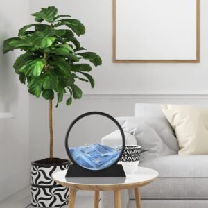 3D Moving Sand Art â€“ Liquid Motion Deep Sea Sandscape with Round Glass Frame (1 Pc)