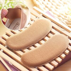 Fabric Sticky Shoe Back Heel Insoles Protector Liner Pads (1 Pair)