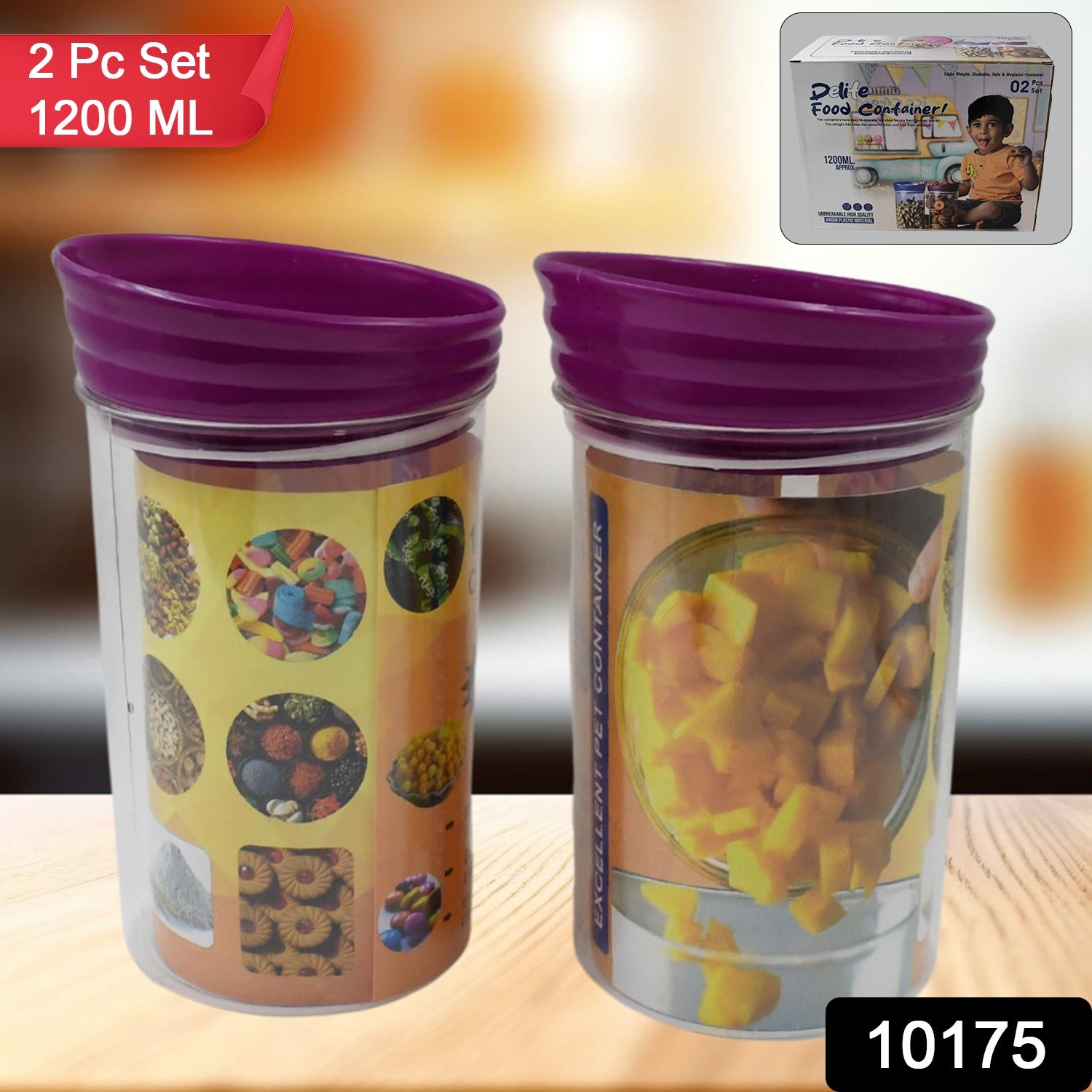 Plastic Premium Quality Kitchen Food Containers Set (1200ml Approx, Set Of 2 Pc) - Shivani Jaswal Plastic Premium Quality Kitchen Food Containers Set (1200ml Approx, Set Of 2 Pc)