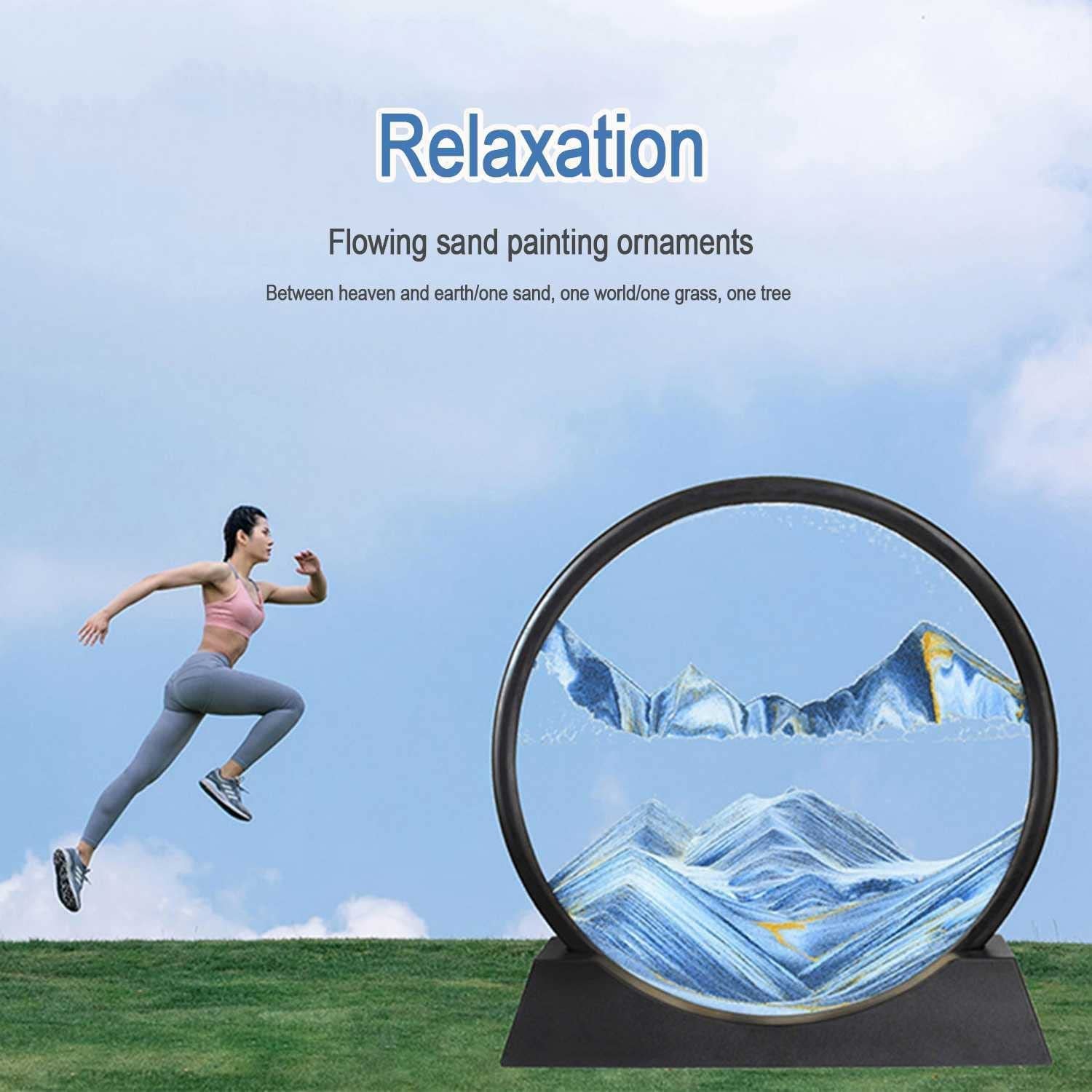 3D Moving Sand Art – Liquid Motion Deep Sea Sandscape with Round Glass Frame (1 Pc) - Shivani Jaswal 3D Moving Sand Art – Liquid Motion Deep Sea Sandscape with Round Glass Frame (1 Pc)