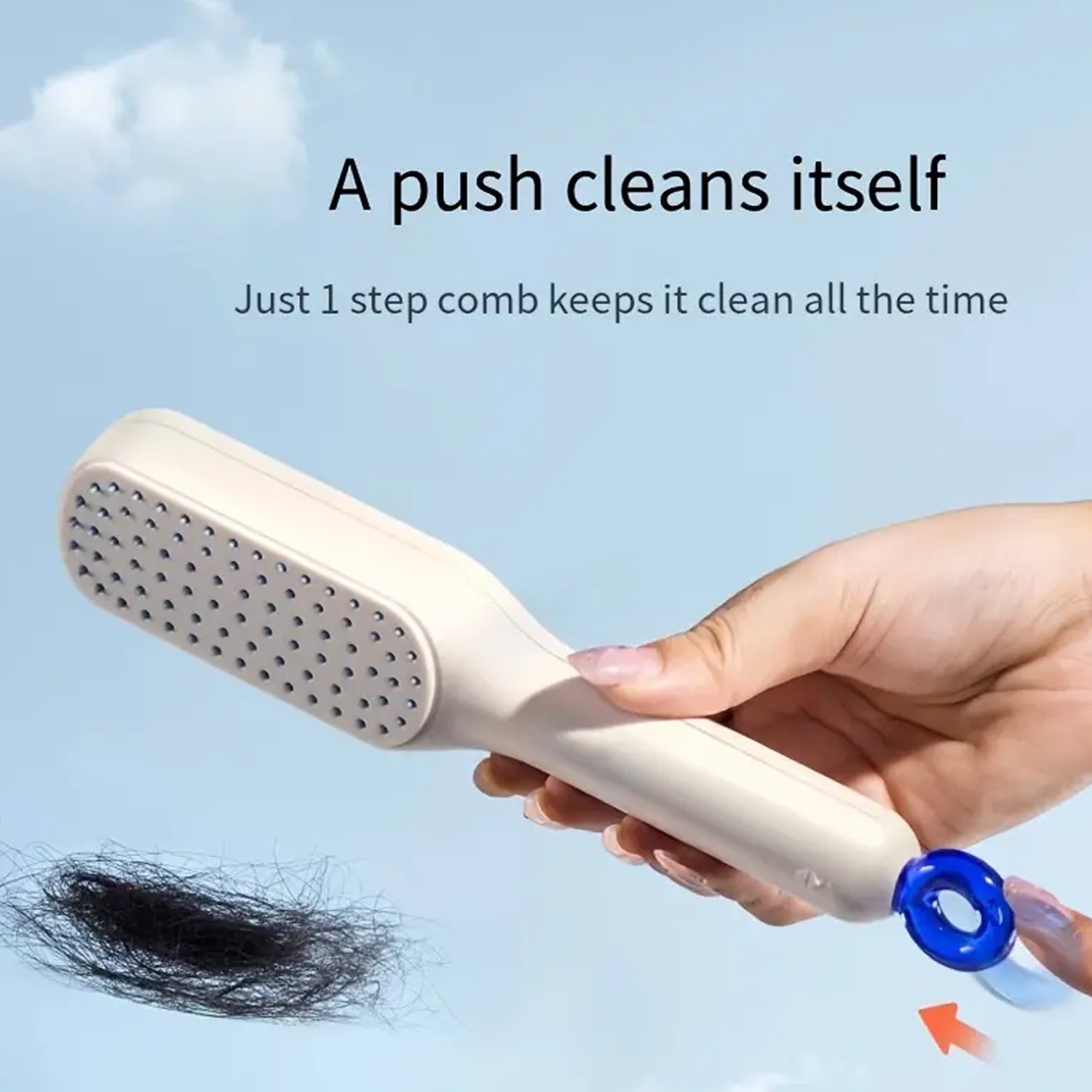 Self-Cleaning Hairbrush – Anti-Static, Detangling, Rotating Massage Comb, Hair accessories - Shivani Jaswal Self-Cleaning Hairbrush – Anti-Static, Detangling, Rotating Massage Comb, Hair accessories