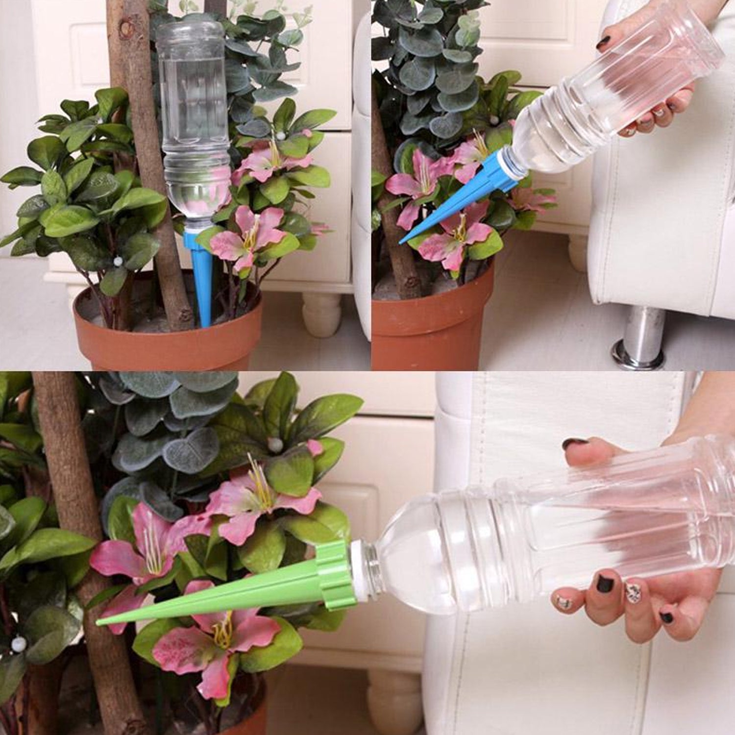Adjustable Plant Watering Spikes with Slow Release Valve - Shivani Jaswal Adjustable Plant Watering Spikes with Slow Release Valve