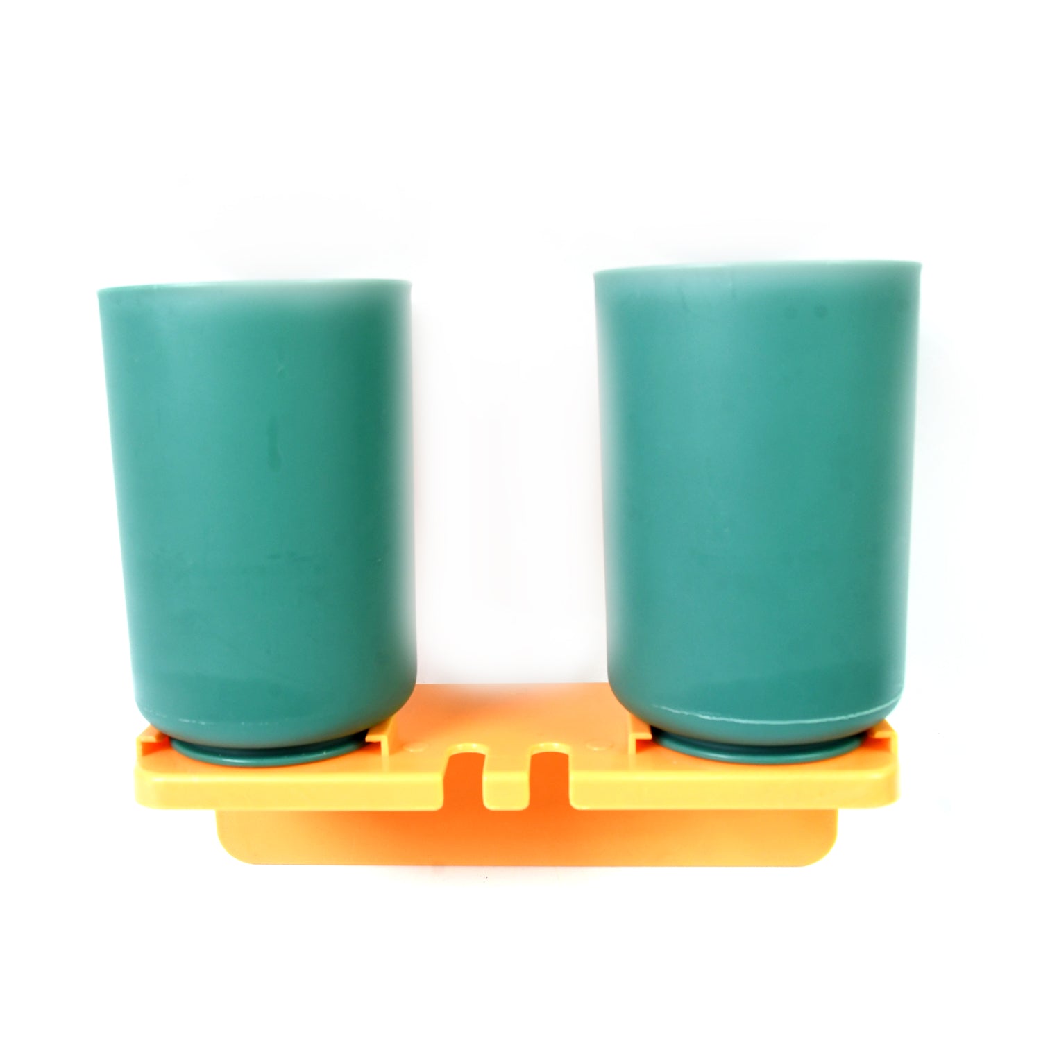 Multipurpose Wall Mount Toothbrush Holder Plastic Stand With 2 Cup (1 Set) - Shivani Jaswal Multipurpose Wall Mount Toothbrush Holder Plastic Stand With 2 Cup (1 Set)