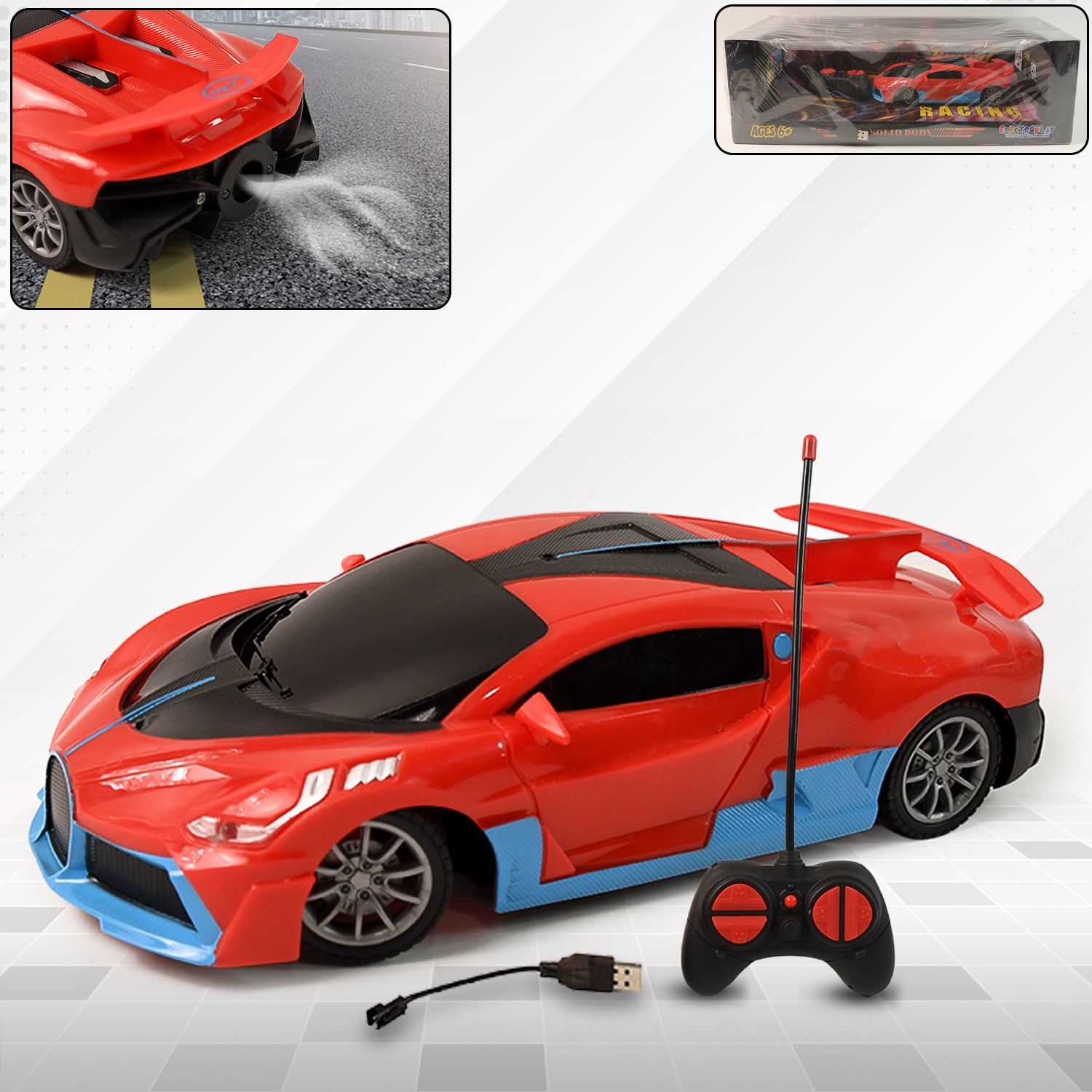 Electroplay High-Speed RC Sports Car with Spray Exhaust Effect (1 Set) - Shivani Jaswal Electroplay High-Speed RC Sports Car with Spray Exhaust Effect (1 Set)