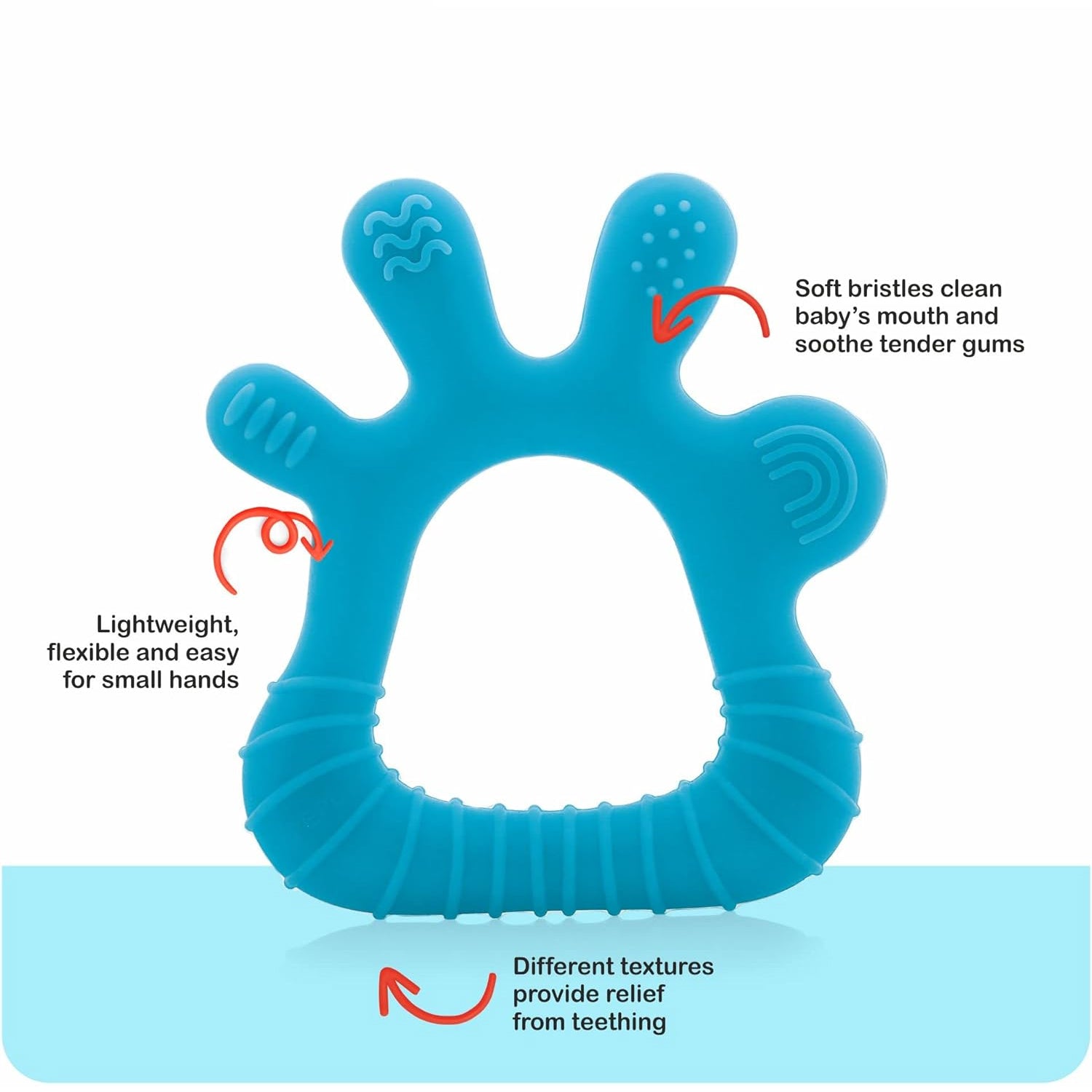 Silicone Baby Teether Pack of 1 (Mix Design & Color) - Shivani Jaswal Silicone Baby Teether Pack of 1 (Mix Design & Color)