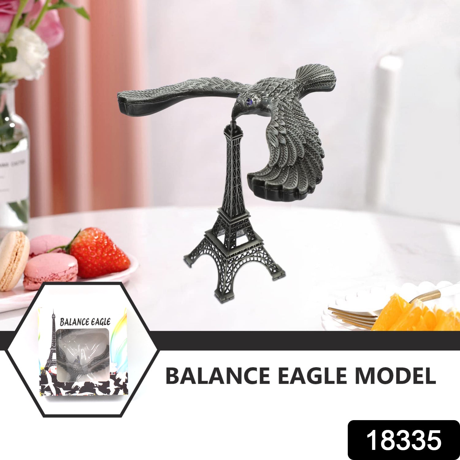 Balancing Bird Metal Eiffel Tower Statue Balance Eagle Toy (1 Set) - Shivani Jaswal Balancing Bird Metal Eiffel Tower Statue Balance Eagle Toy (1 Set)