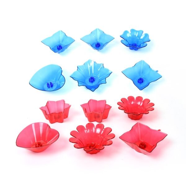 Reflection Diya Combo Plastic Candle Cup with Multi Shape (12 Pcs Set)