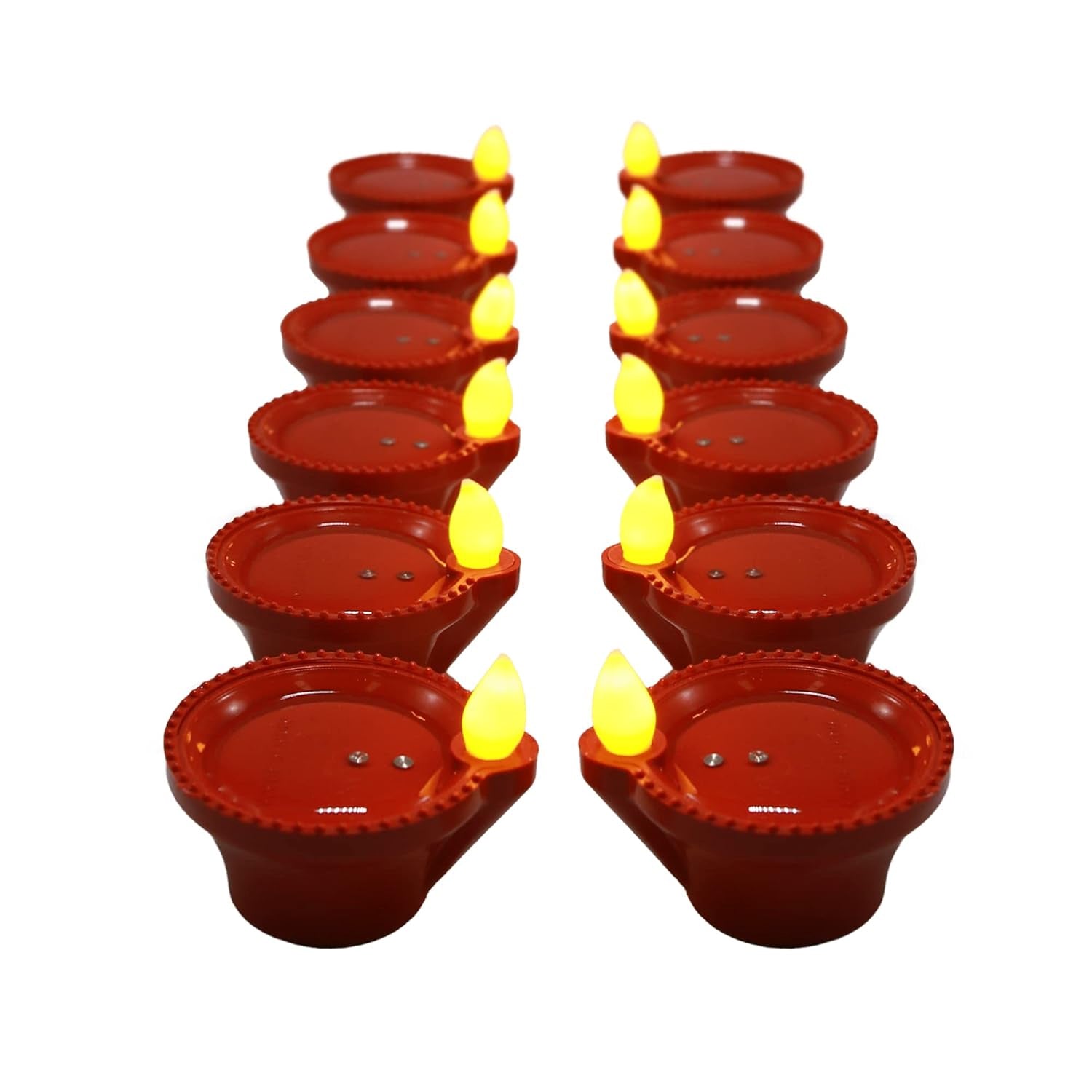 Water Sensor Diyas for Diwali Decoration (12 Pcs Set) - Shivani Jaswal Water Sensor Diyas for Diwali Decoration (12 Pcs Set)