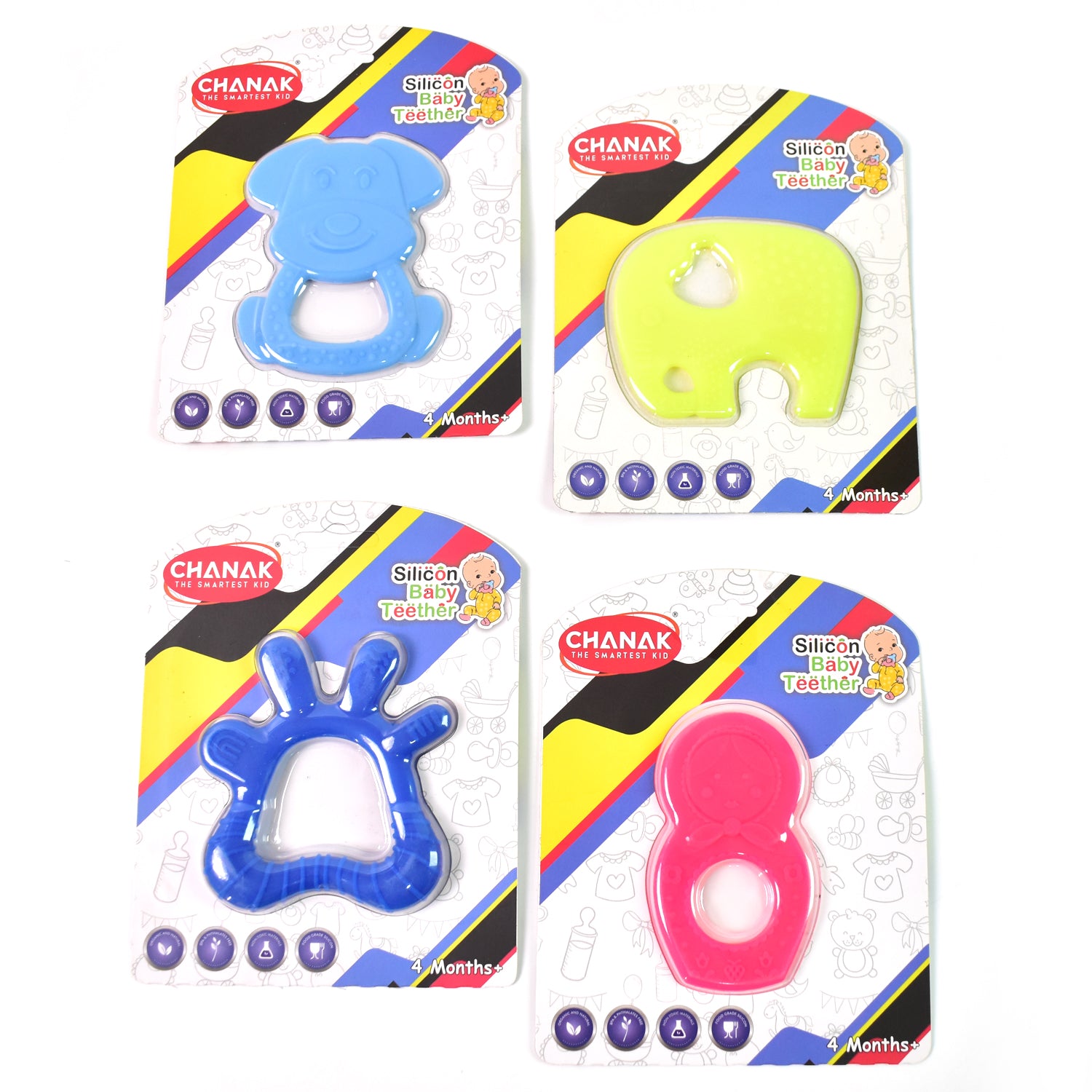 Silicone Baby Teether Pack of 1 (Mix Design & Color) - Shivani Jaswal Silicone Baby Teether Pack of 1 (Mix Design & Color)